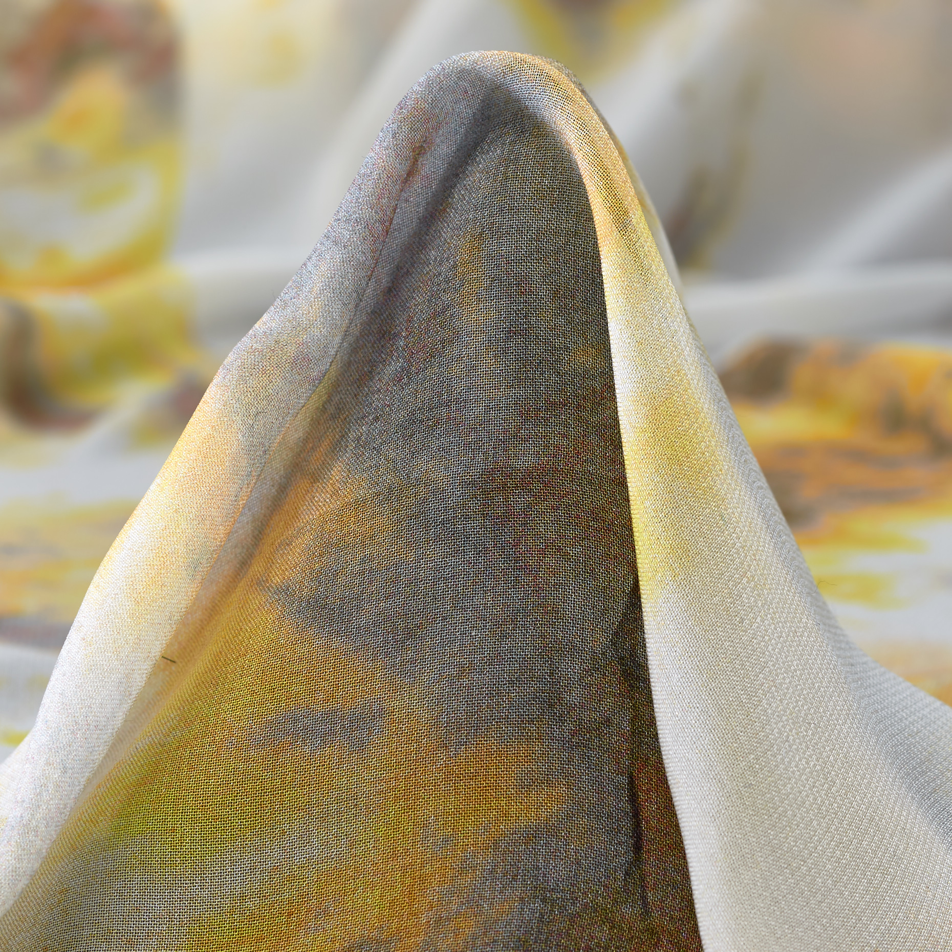 Chiffon, Stampato, Vaporous Gray