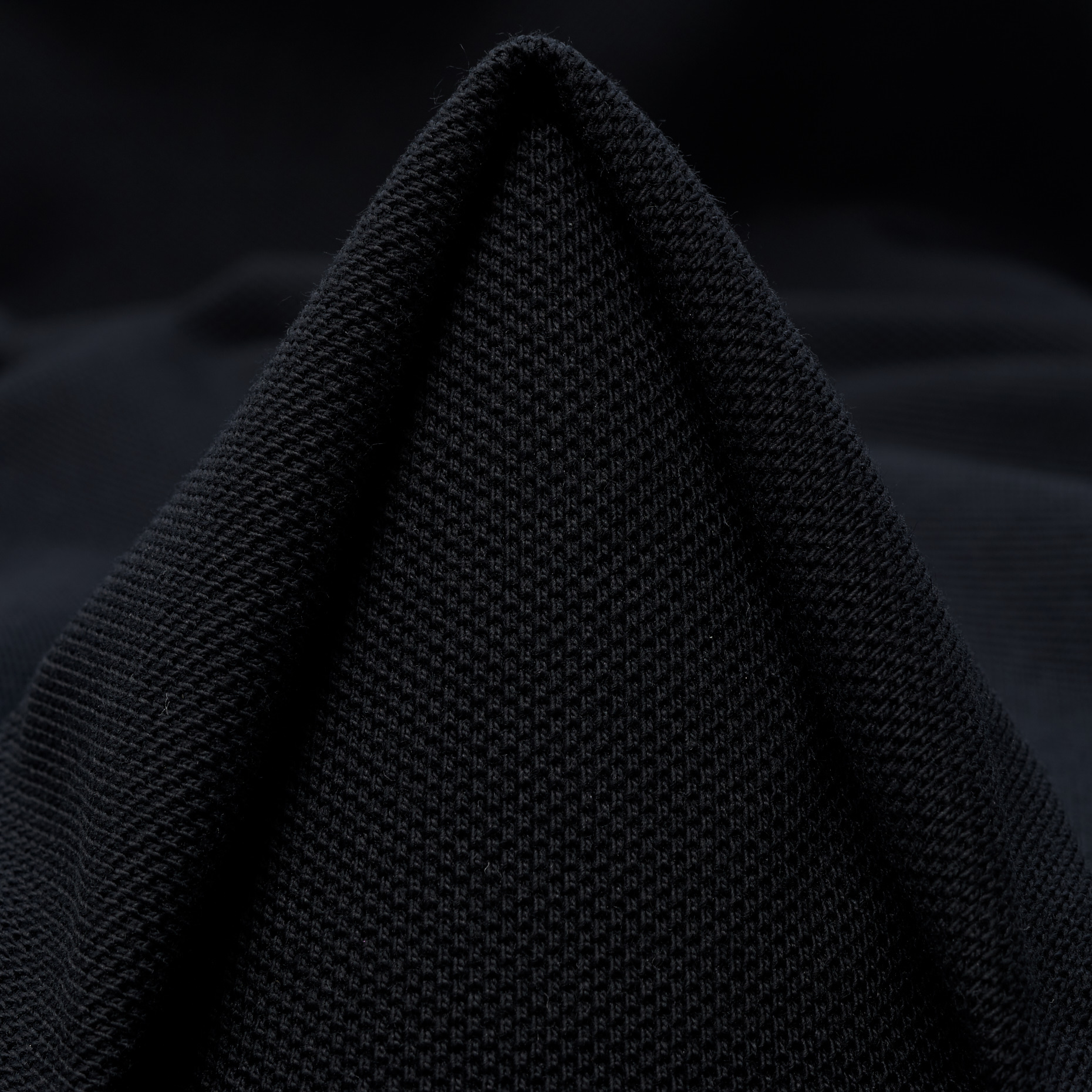 Piqué, Baumwolle, Raven Black