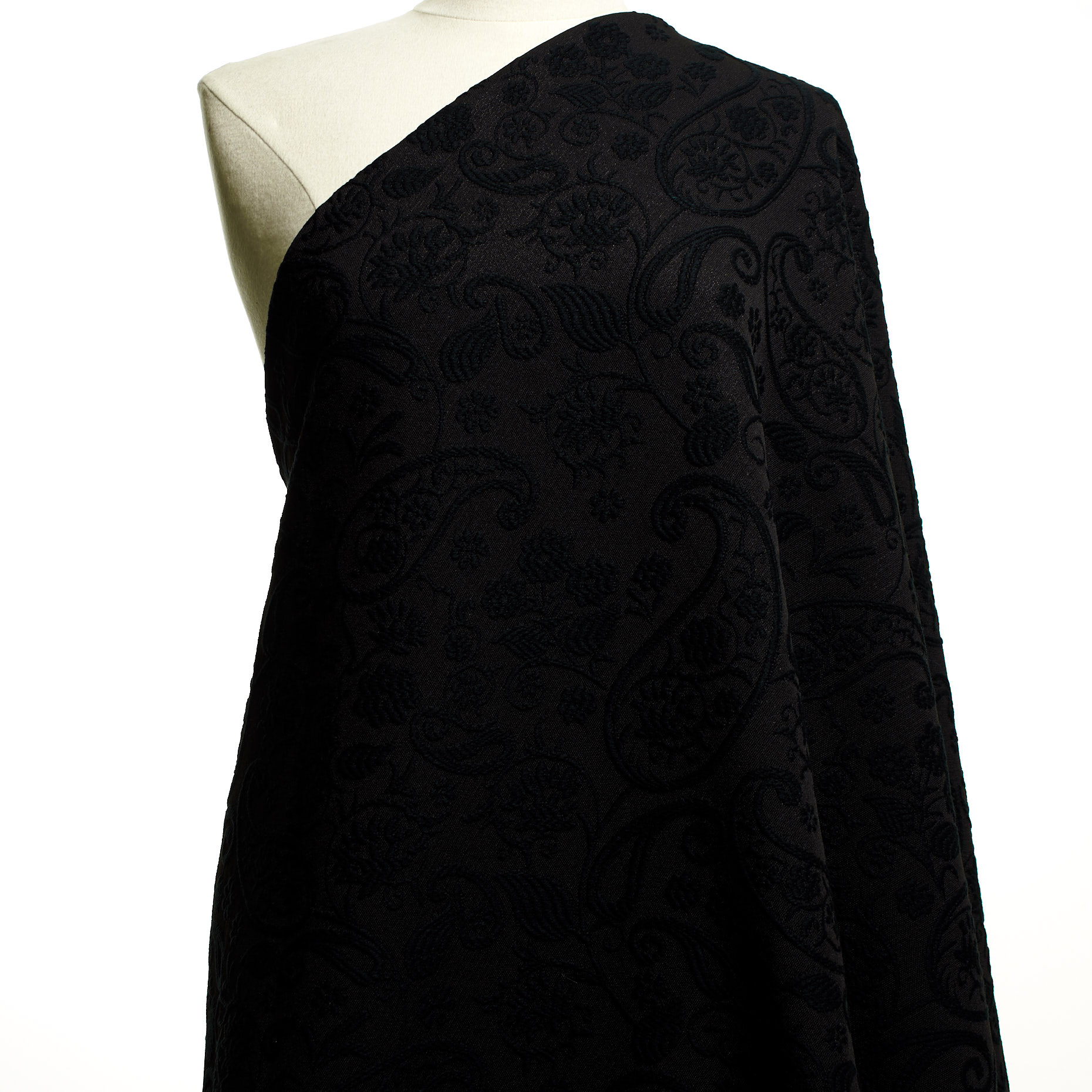JACQUARD, PAISLEY, RAVEN BLACK