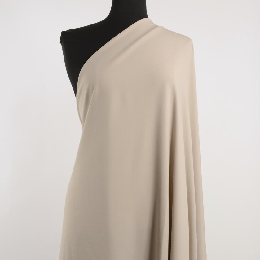 CRÊPE, VISCOSE BLEND, ELASTIC, BROWN RICE