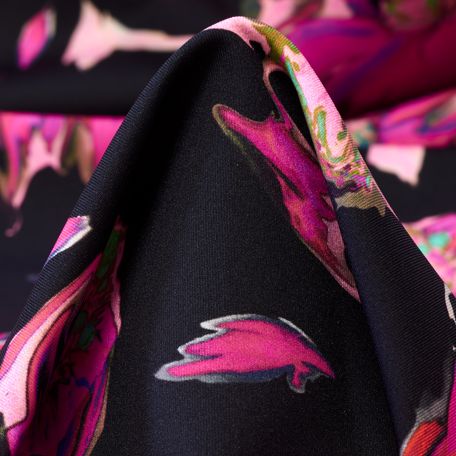 Techno Jersey, Floral, High Elasticity, Color Mix