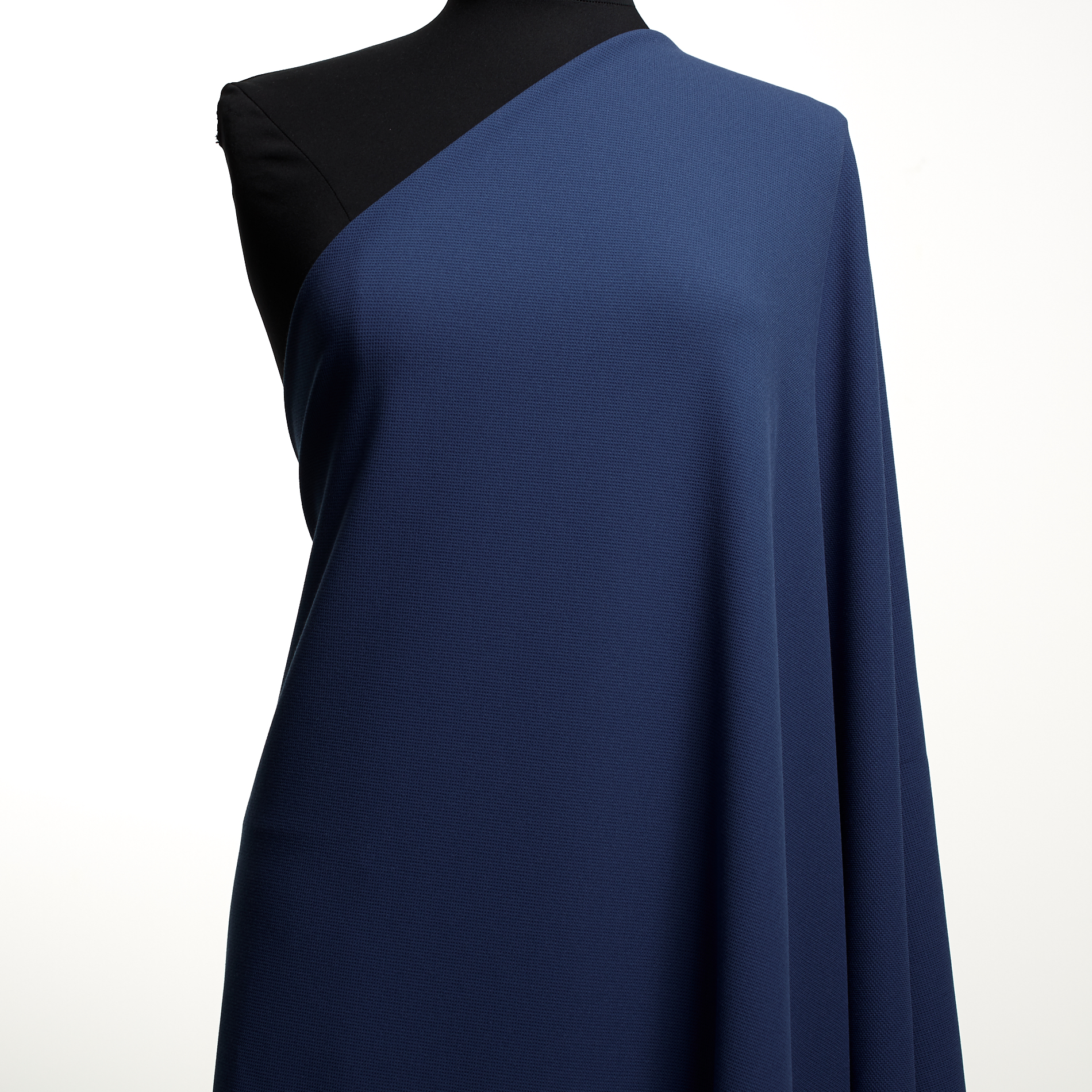 Poliviscosa, Crêpe, Micro Design, True Blue