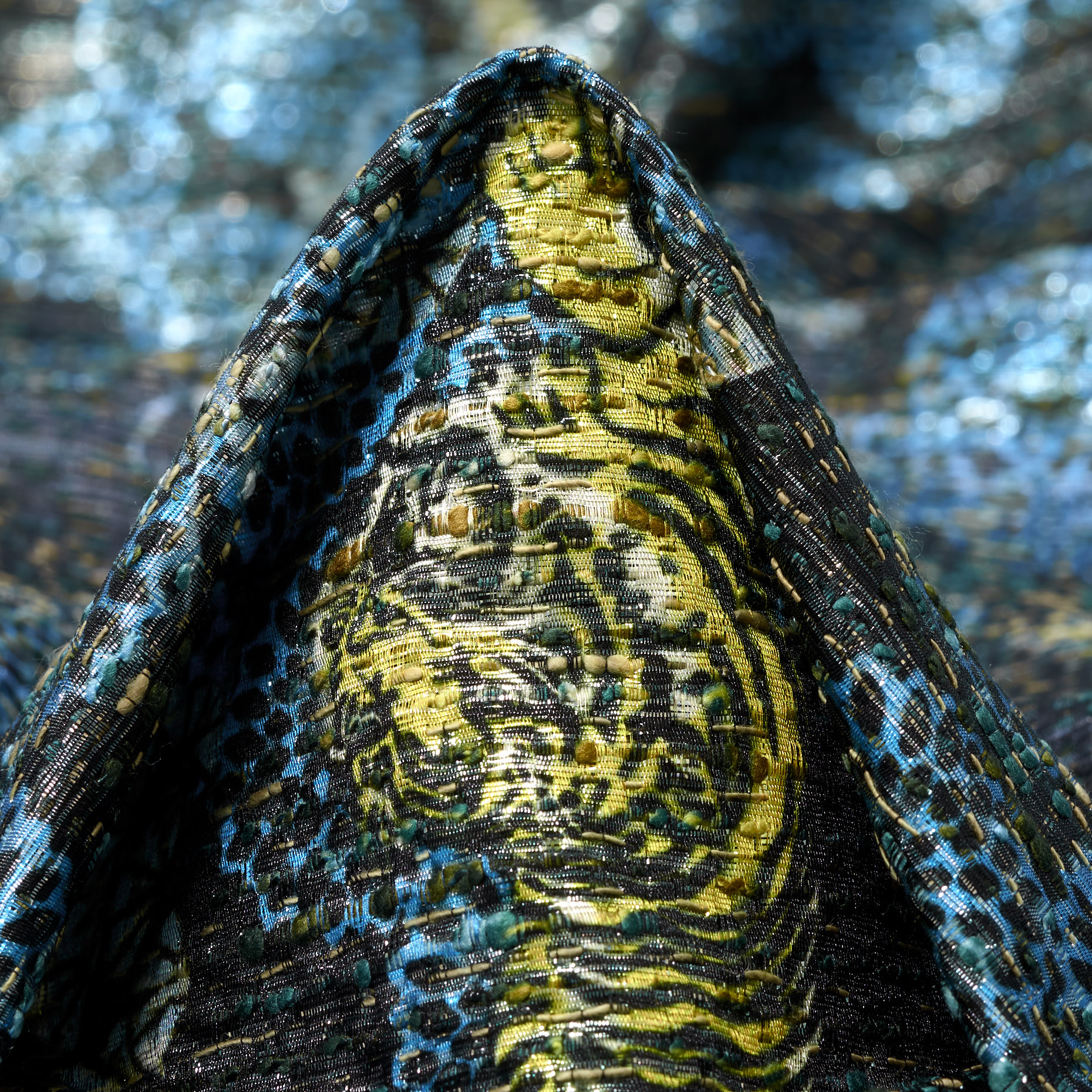 JACQUARD, LUREX, AIR BLUE&SEA MOSS