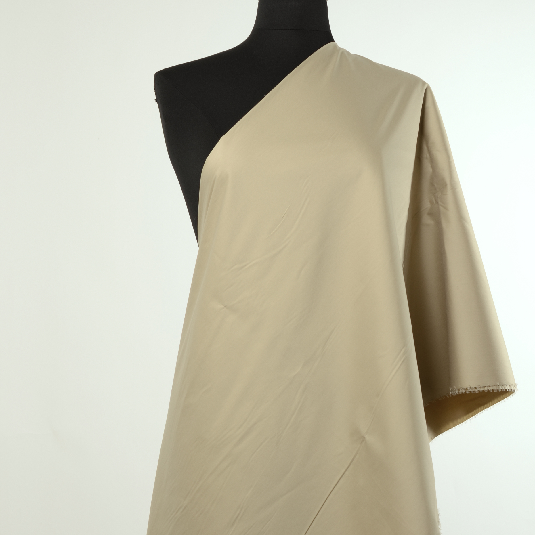 Popeline, Cotone, Stretch, Creme Brûlée