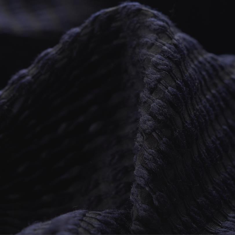 Organza, Silk, Embroidered, Anthracite