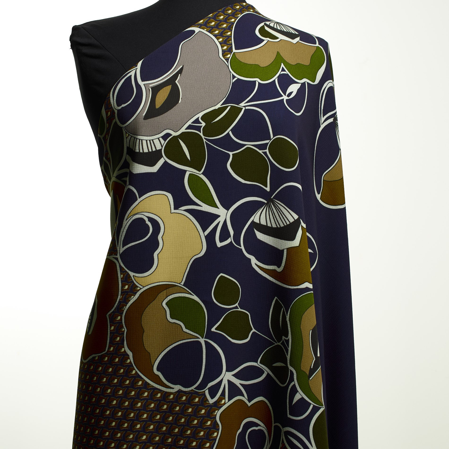 DOUBLE, ELASTIC, NAVY PEONY