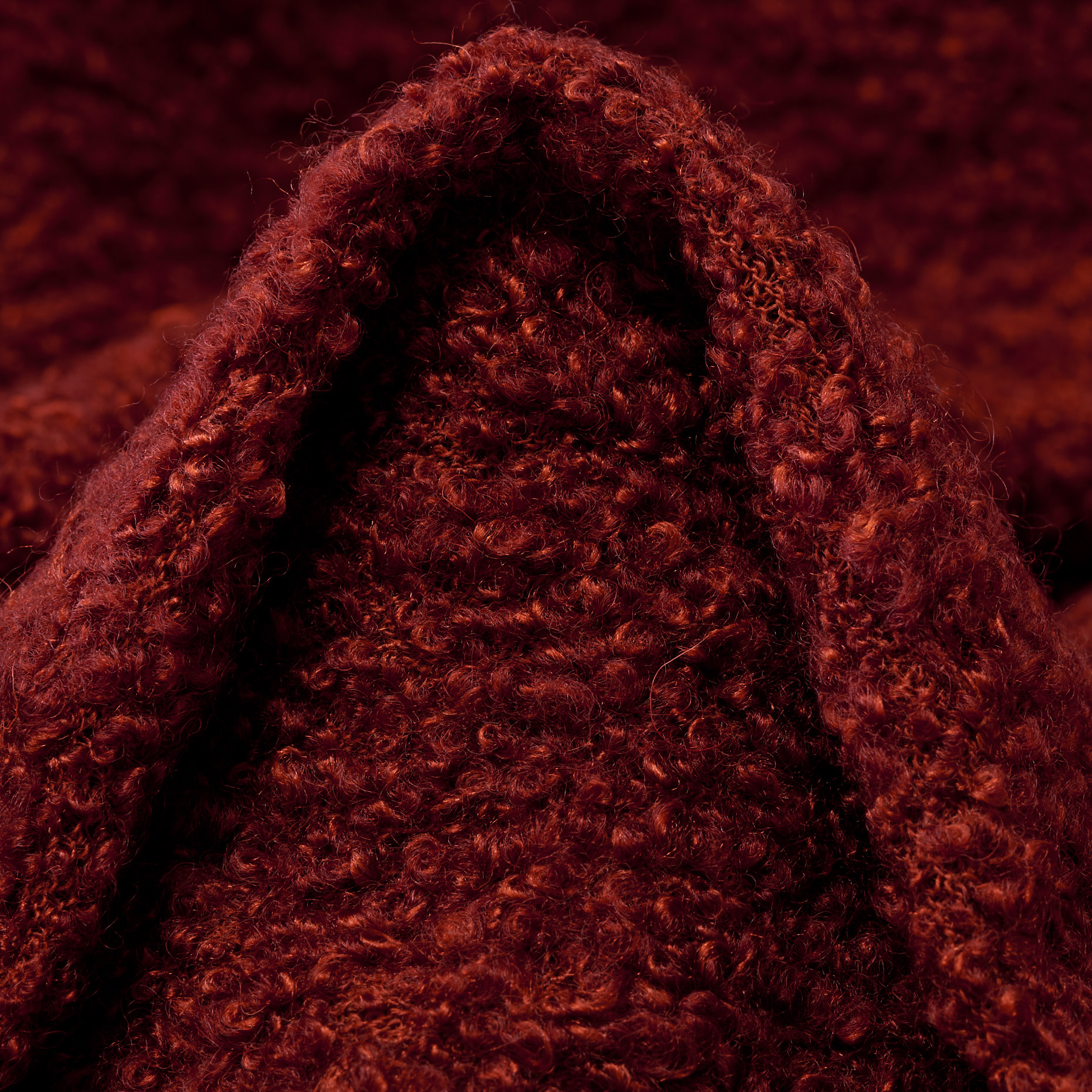 JERSEY, BOUCLÉ, WOOL, YOUNG MERLOT (F000030400)