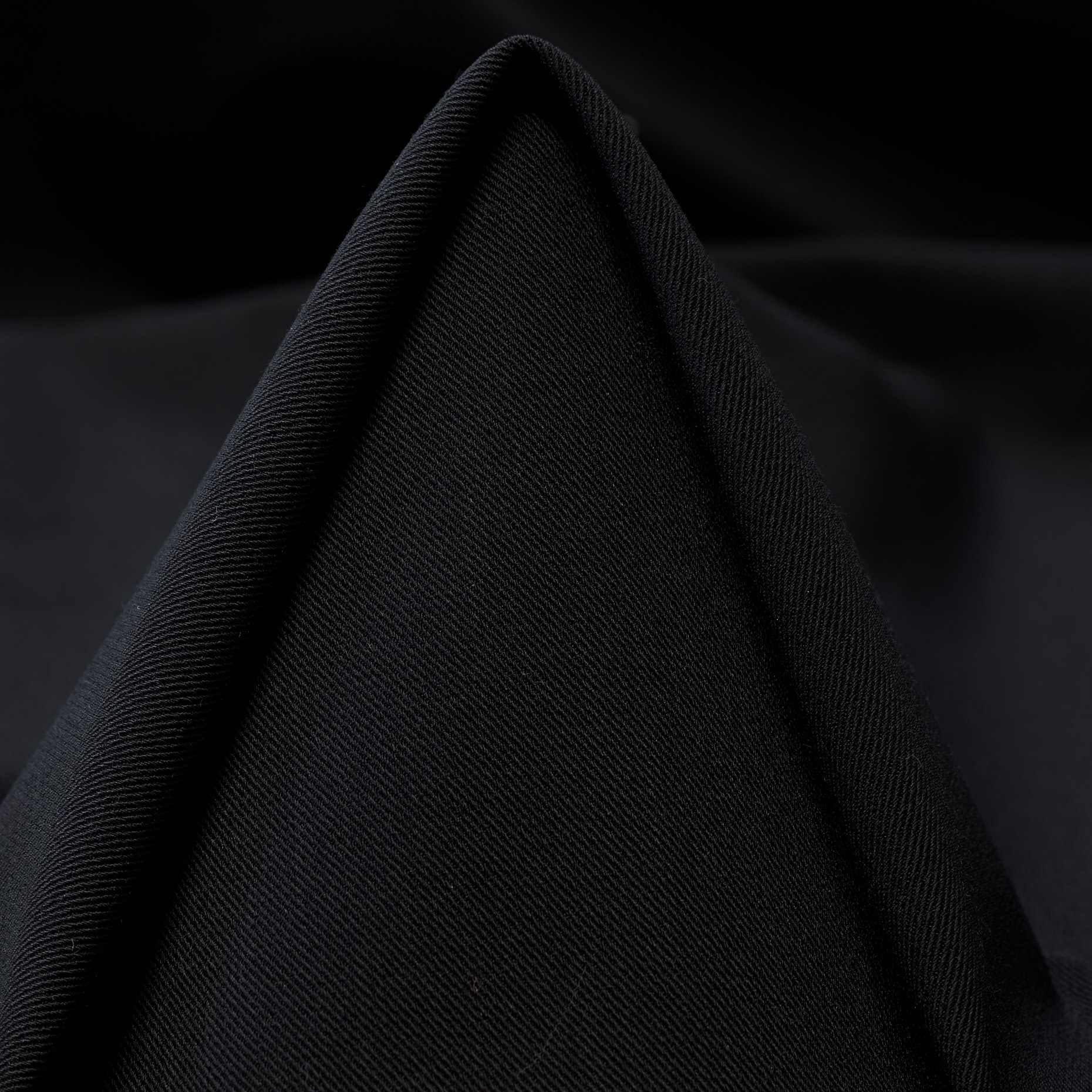 Twill, Viscose Blend, Elastic, Raven Black