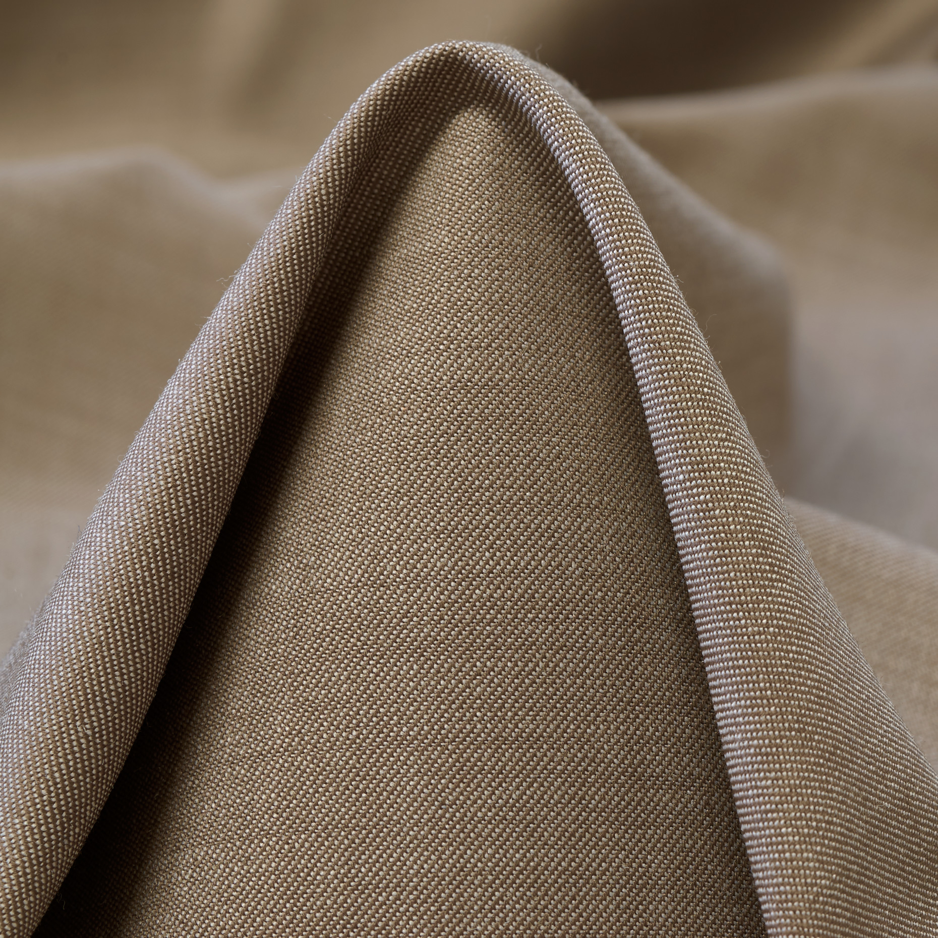 Twill, Wełna dziewicza, Stretch, Vintage Khaki