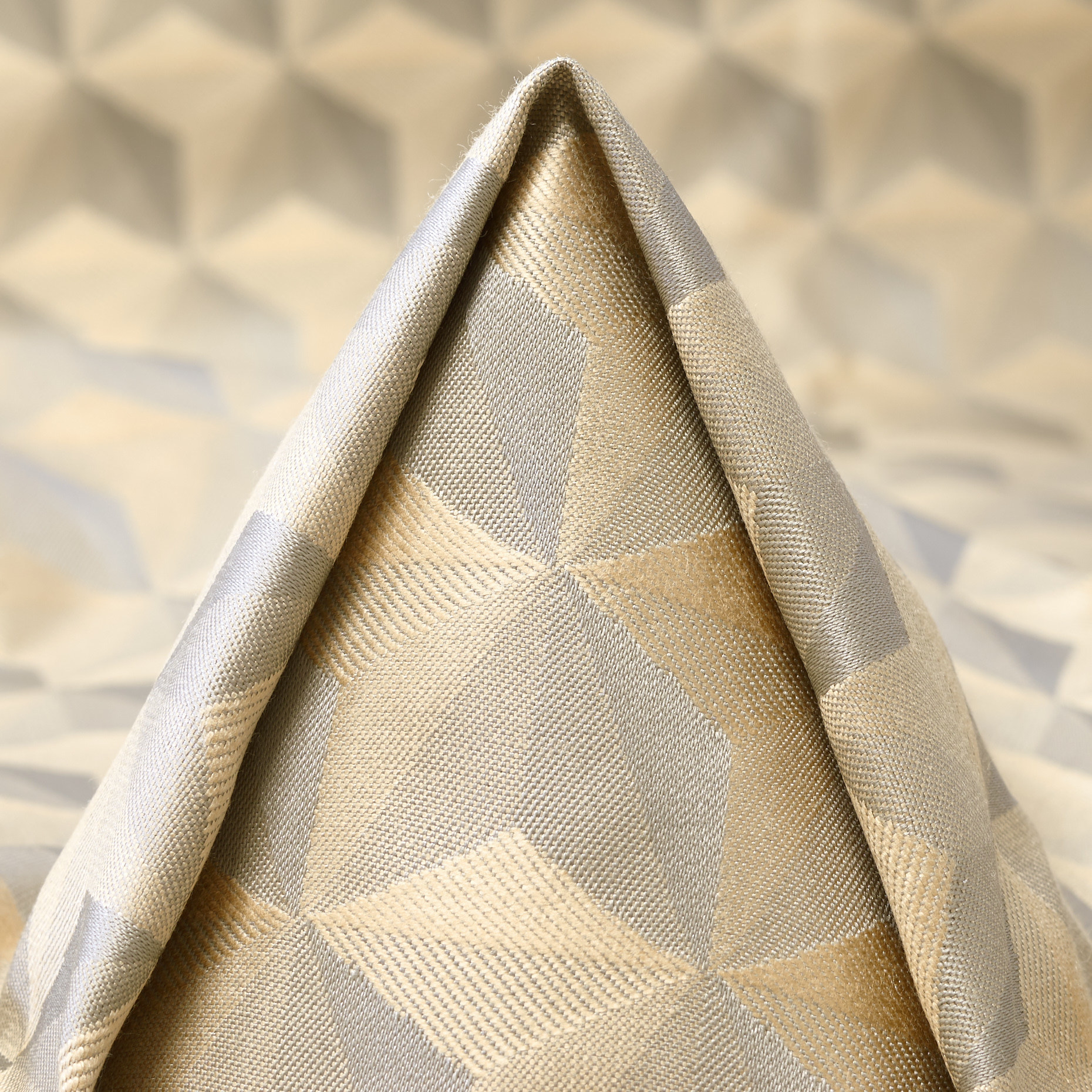 Jacquard, Viscosa, Design Geometrico, Banana Crepe&Opal Gray (F000053736)
