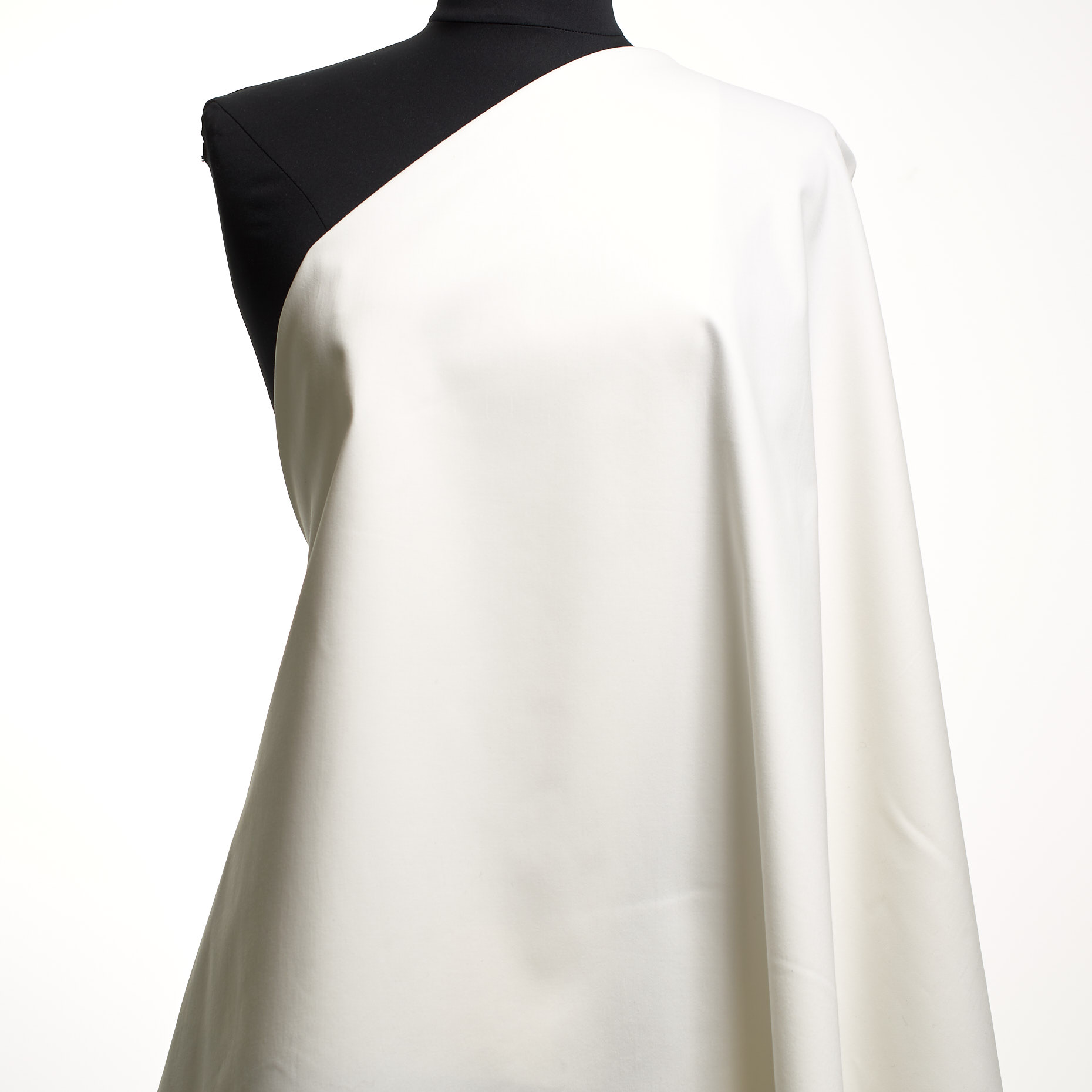 Cotton, Elastic, Brushed, Lucent White
