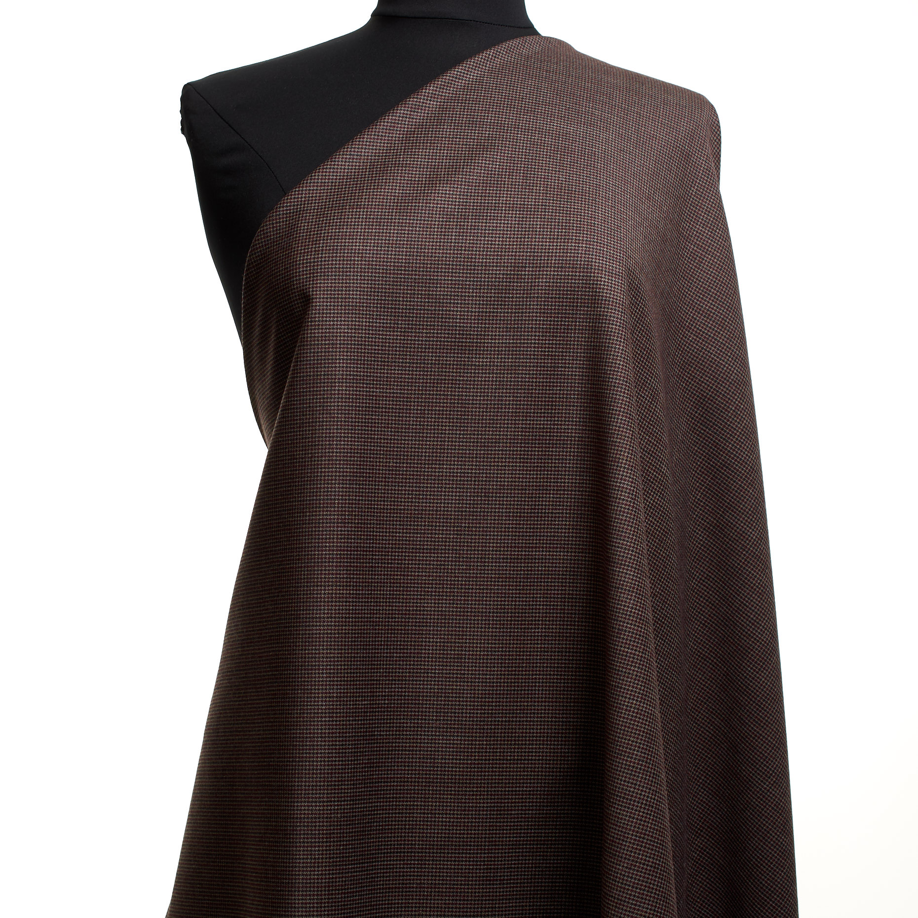 Virgin Wool, Elastic, Houndstooth, Bitter Chocolate