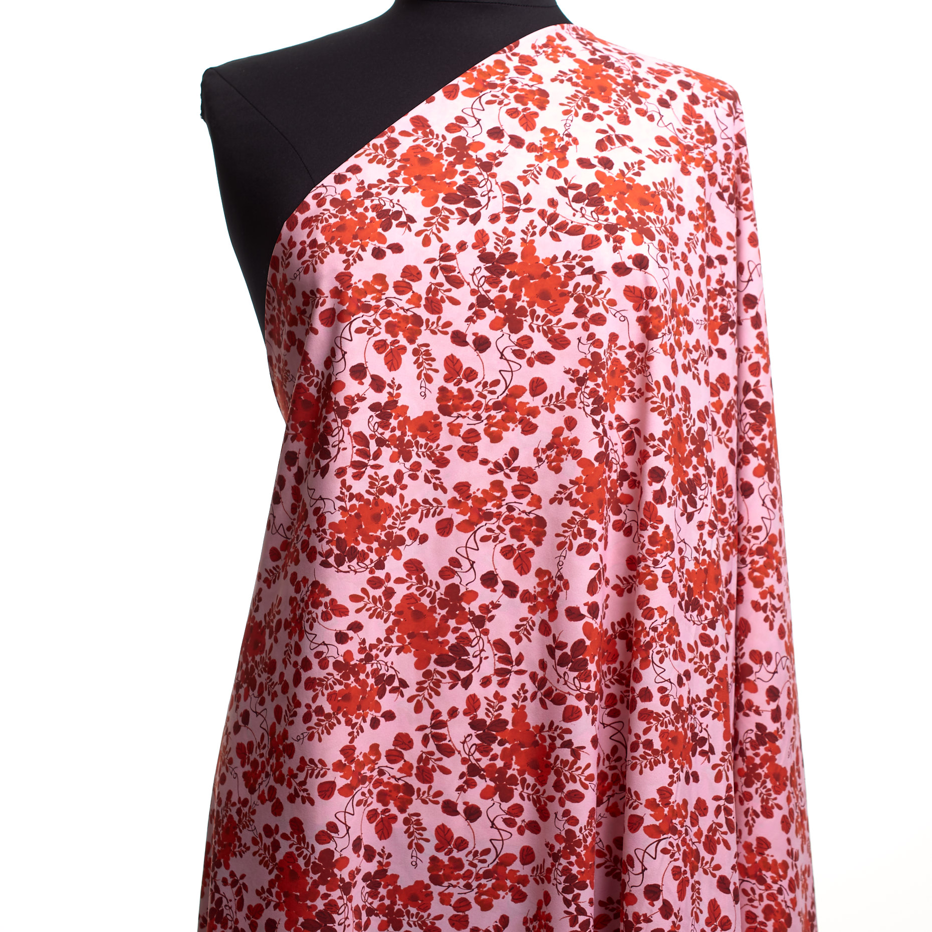 Techno Jersey, Printed, High Elasticity, Light Lilac&Red Alert