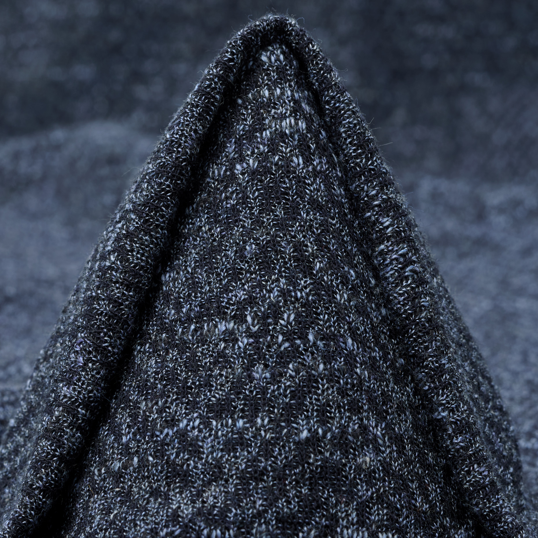 Jersey, Bawełna, Len, Blue Indigo