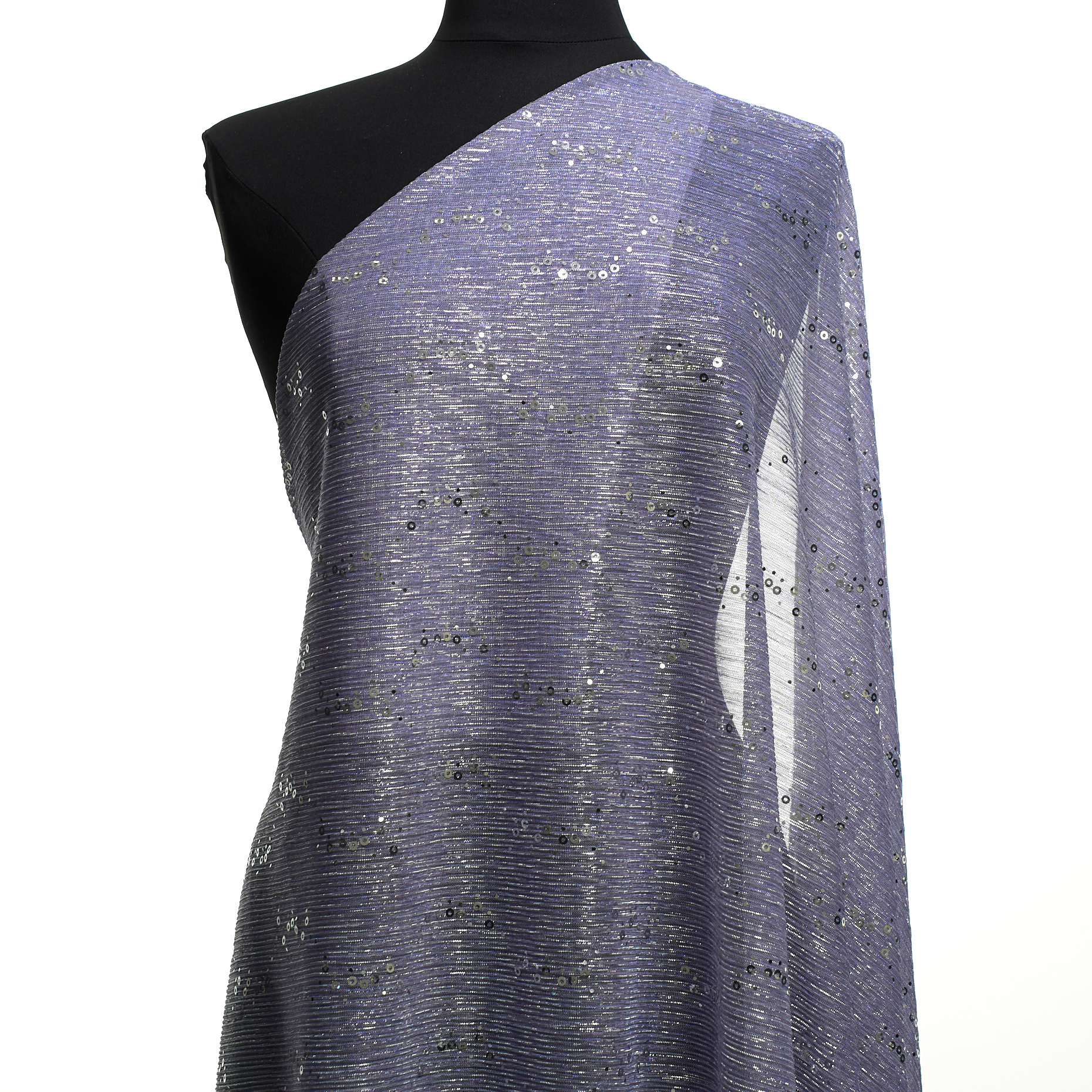 Jersey, Lurex, Sequin, Lavender Gray