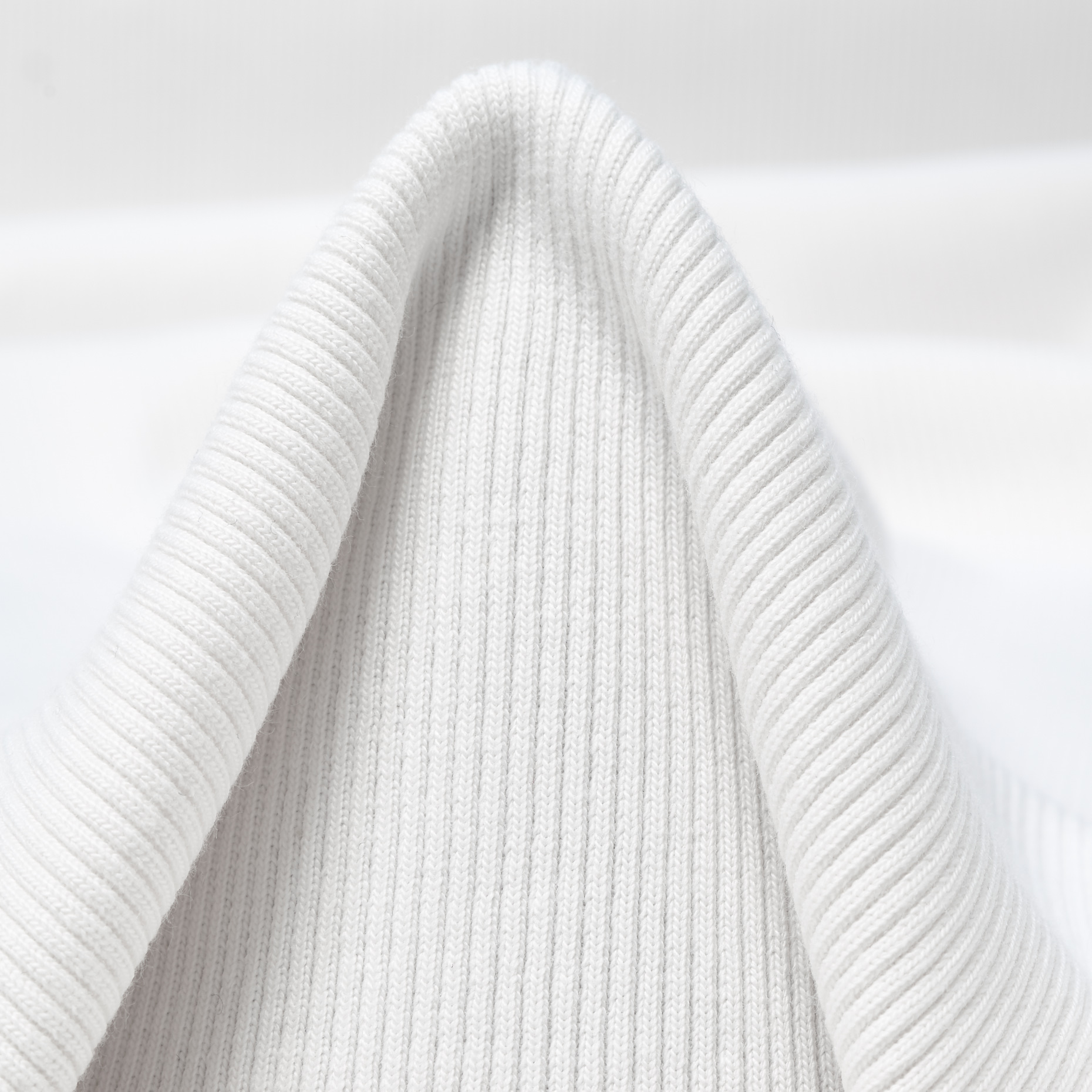 Rippjersey, Baumwolle, Elastik, Brilliant White