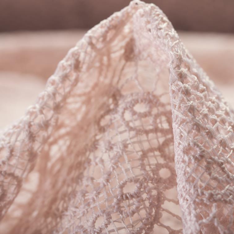 LACE, PRINTED, ROSE QUARTZ