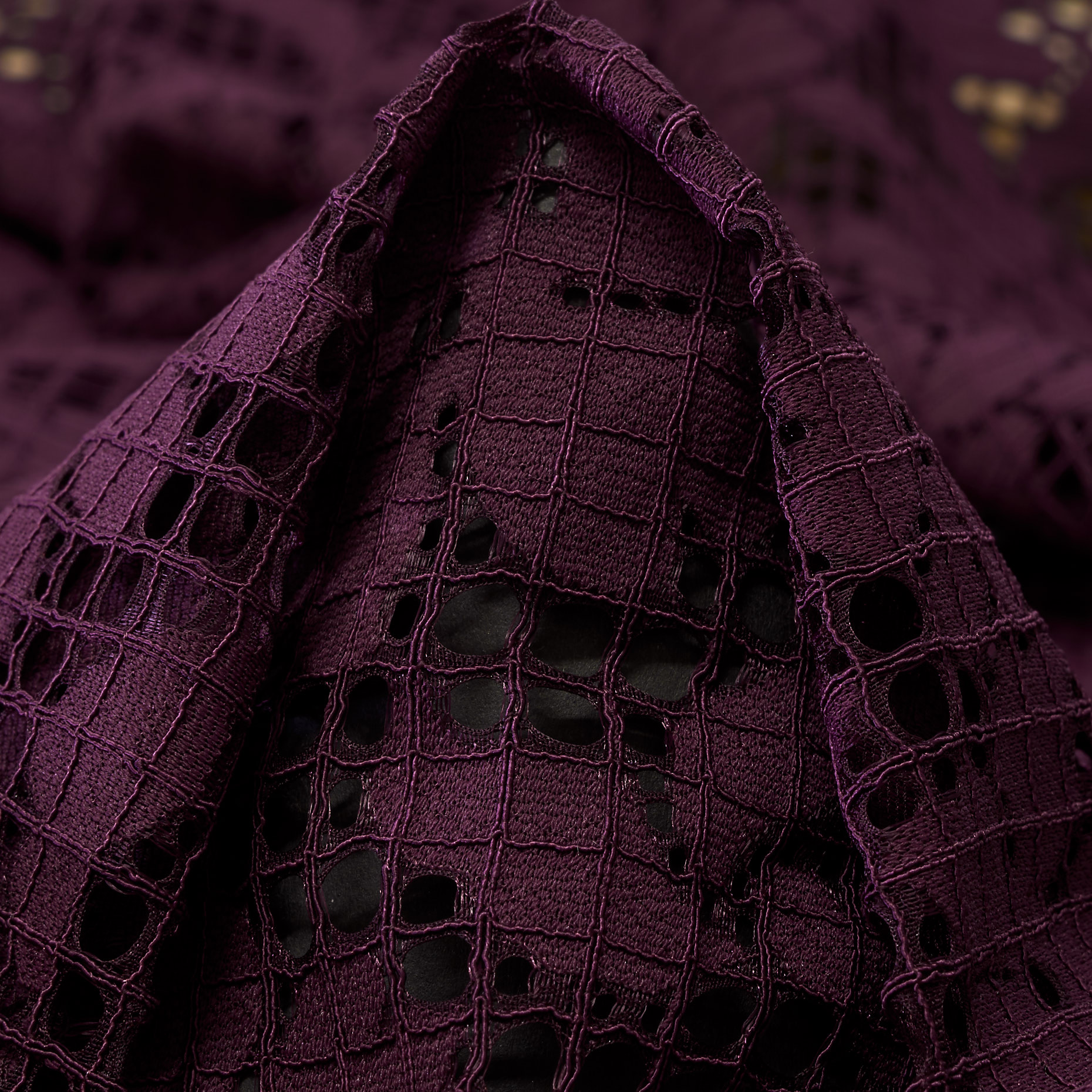 Dentelle, Ramié, Elástique, Burgundy