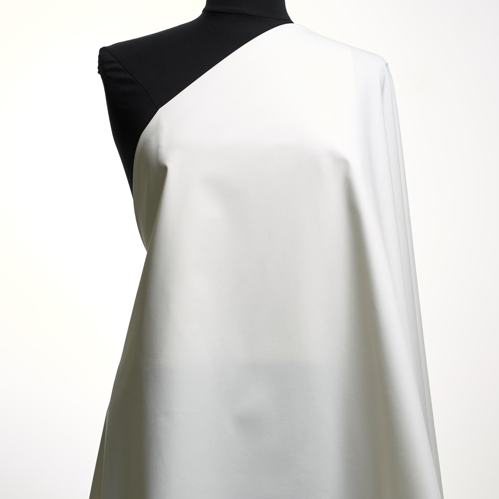 TWILL, COTTON, ELASTIC, BRILLIANT WHITE
