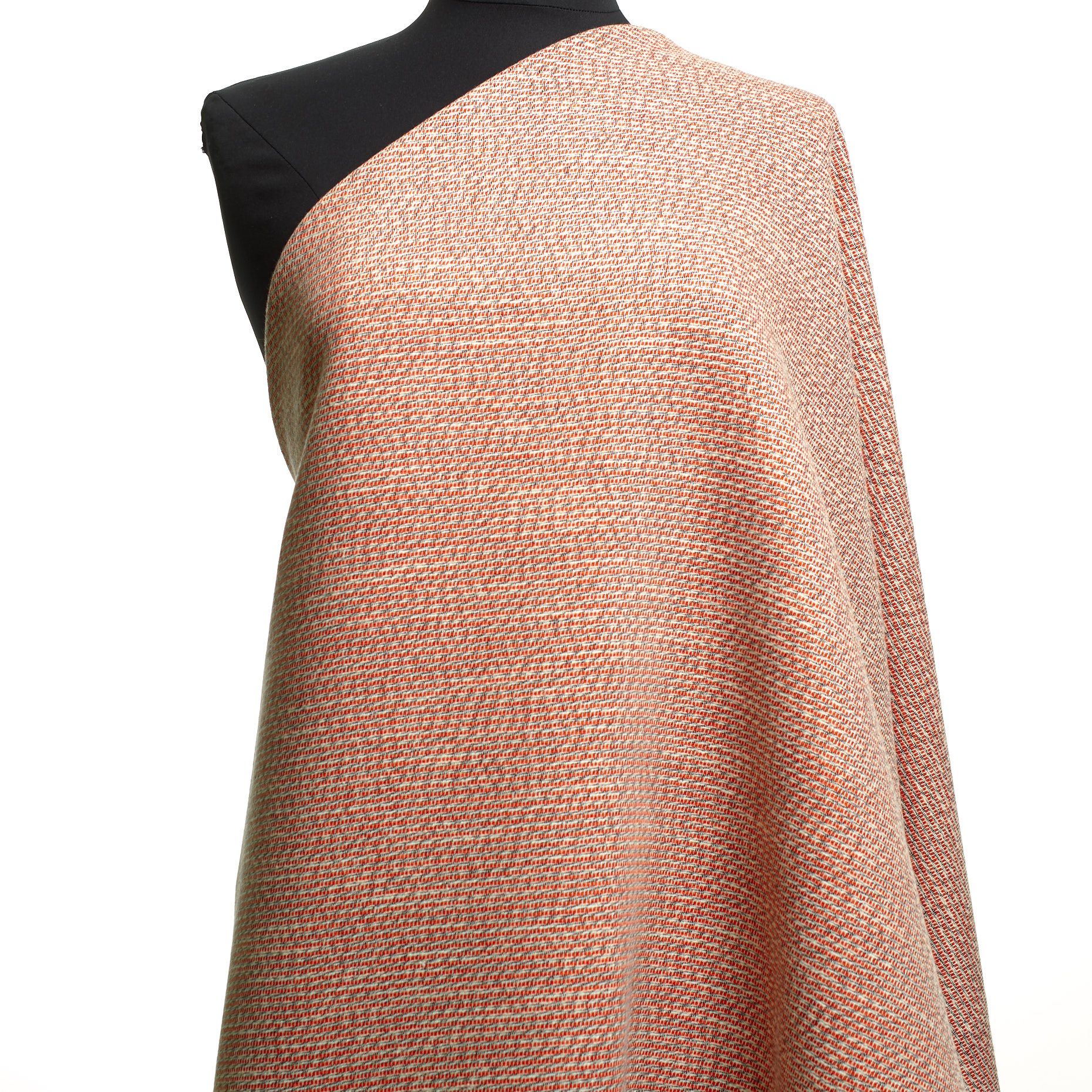 COTTON, STRIPES, VIBRANT ORANGE&SNOW WHITE