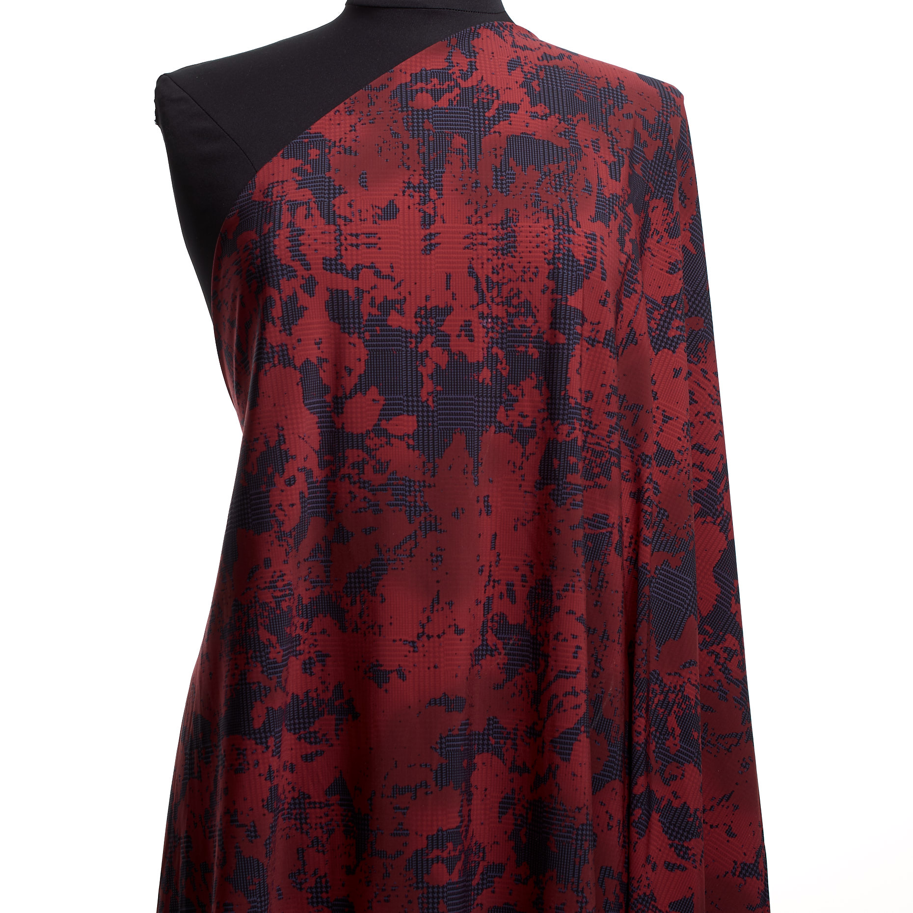 Techno Jersey, Printed, High Elasticity, Tango Red