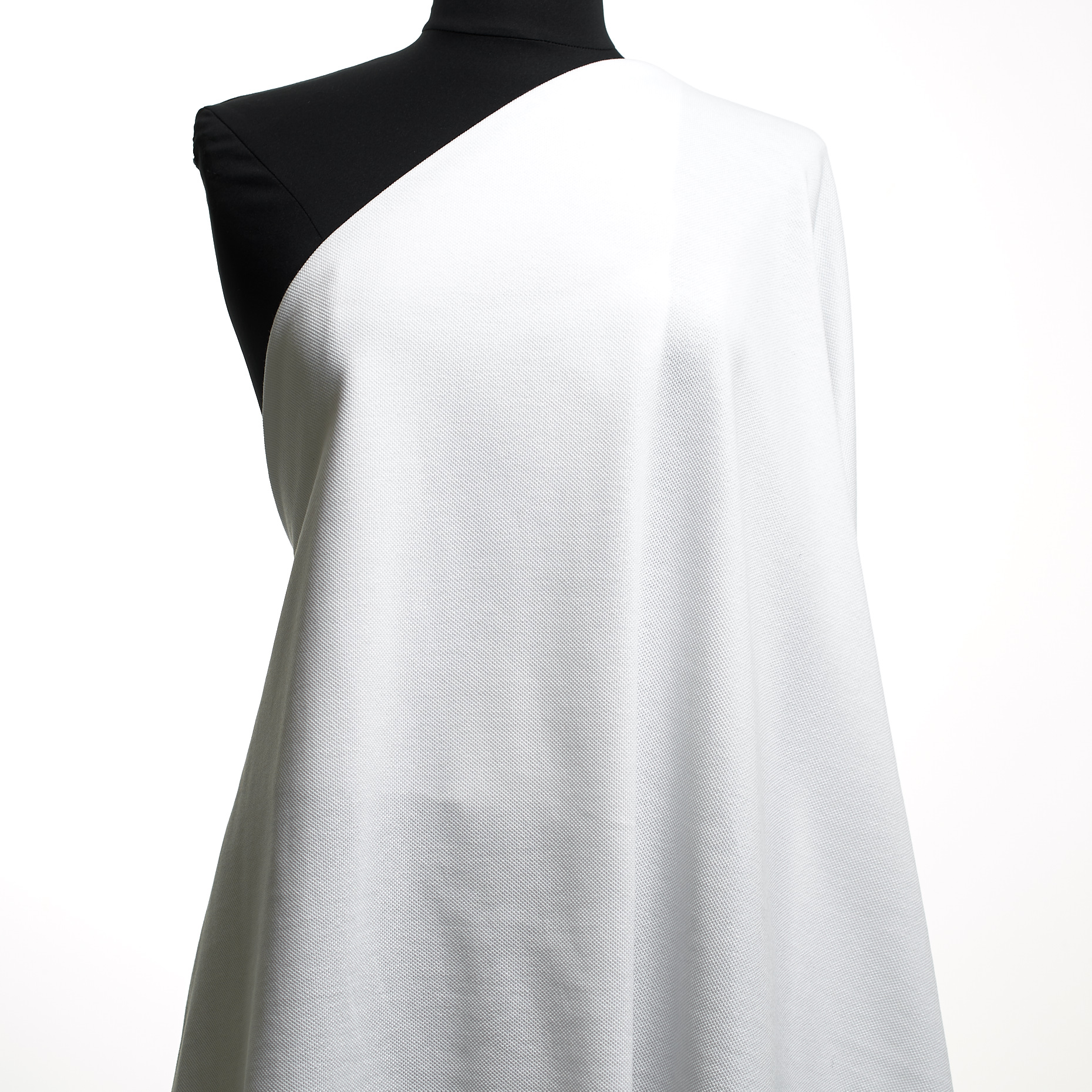 Piqué, Baumwolle, Brilliant White