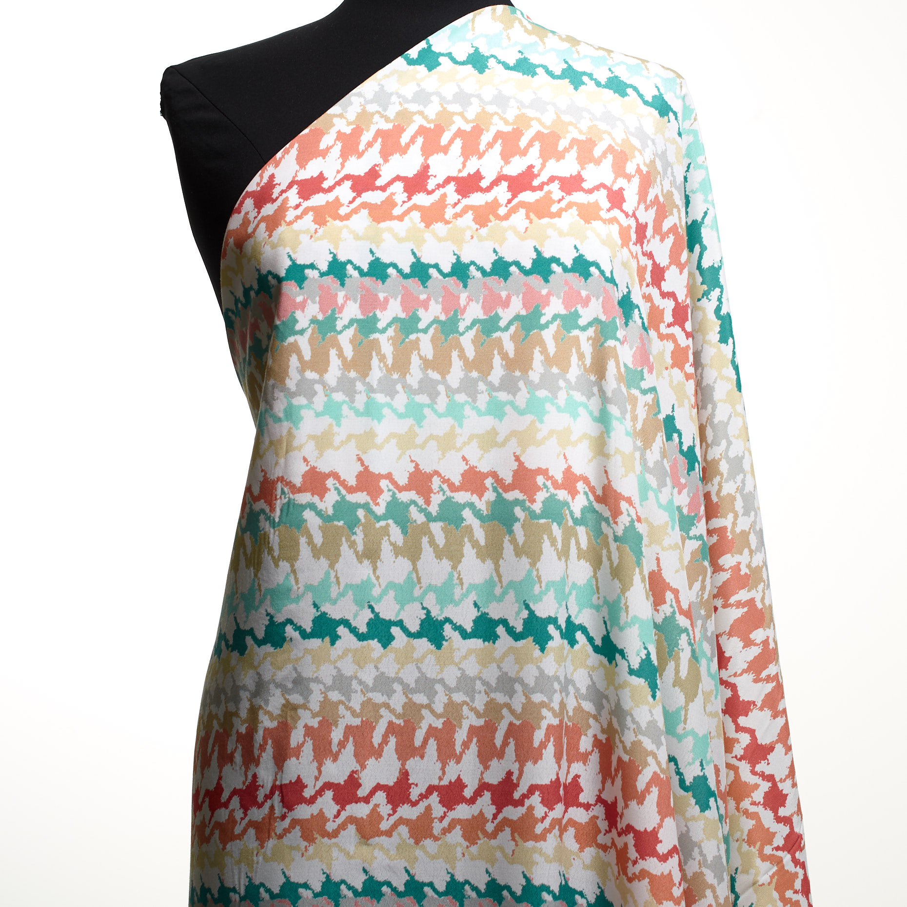 Crêpe, Viscose, Printed, Lucent White&Opal
