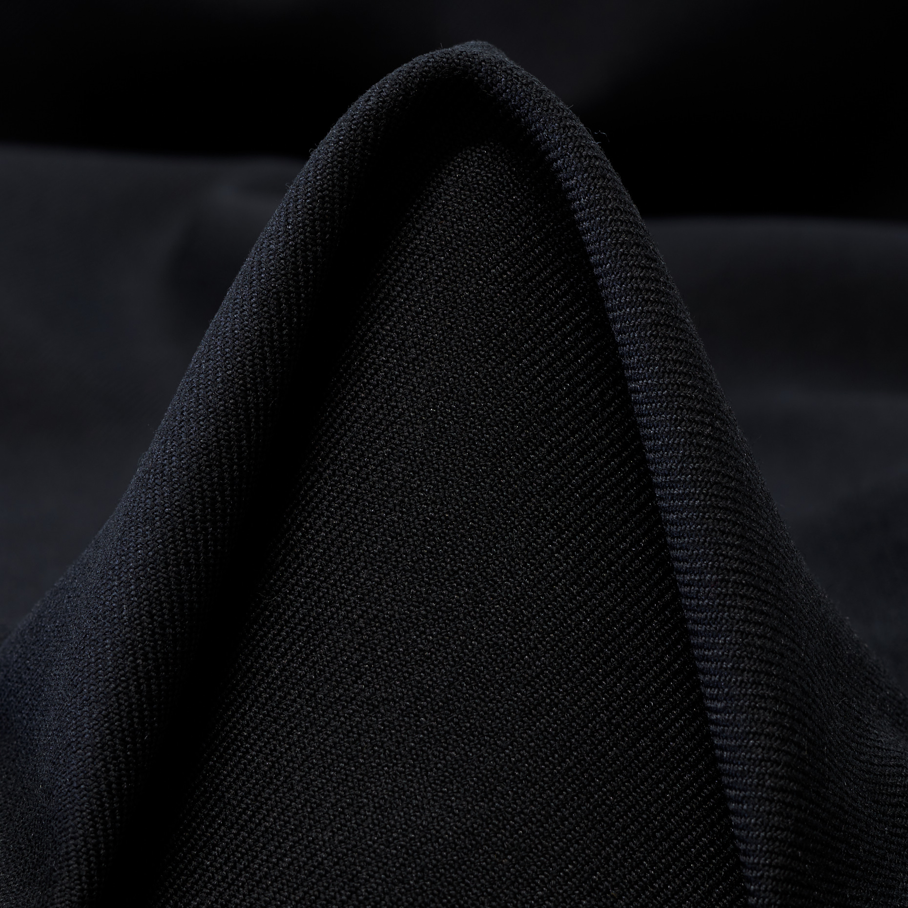 DOUBLE, TWILL, VIRGIN WOOL, JET BLACK
