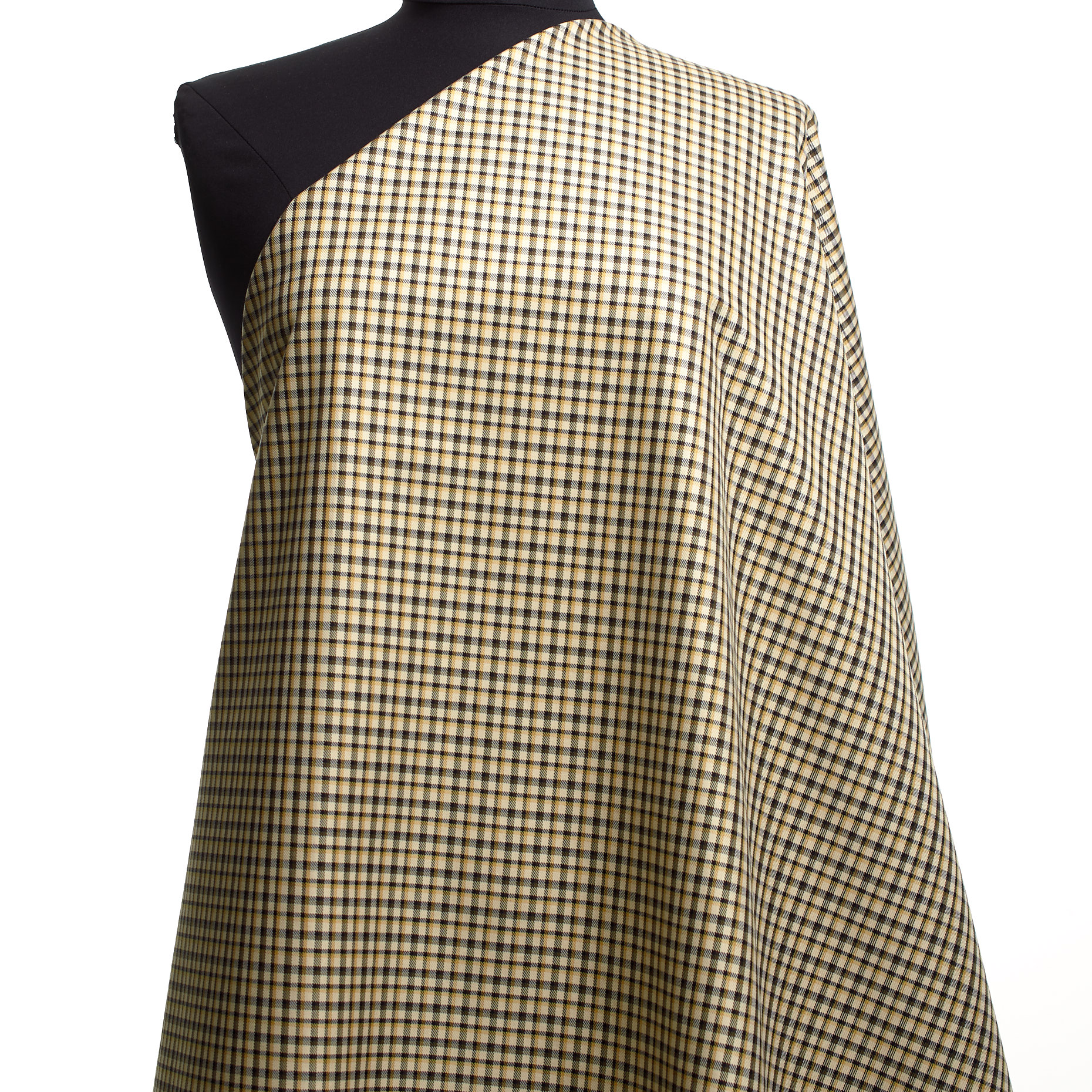 Cotton, Check, Raven Black&Beige