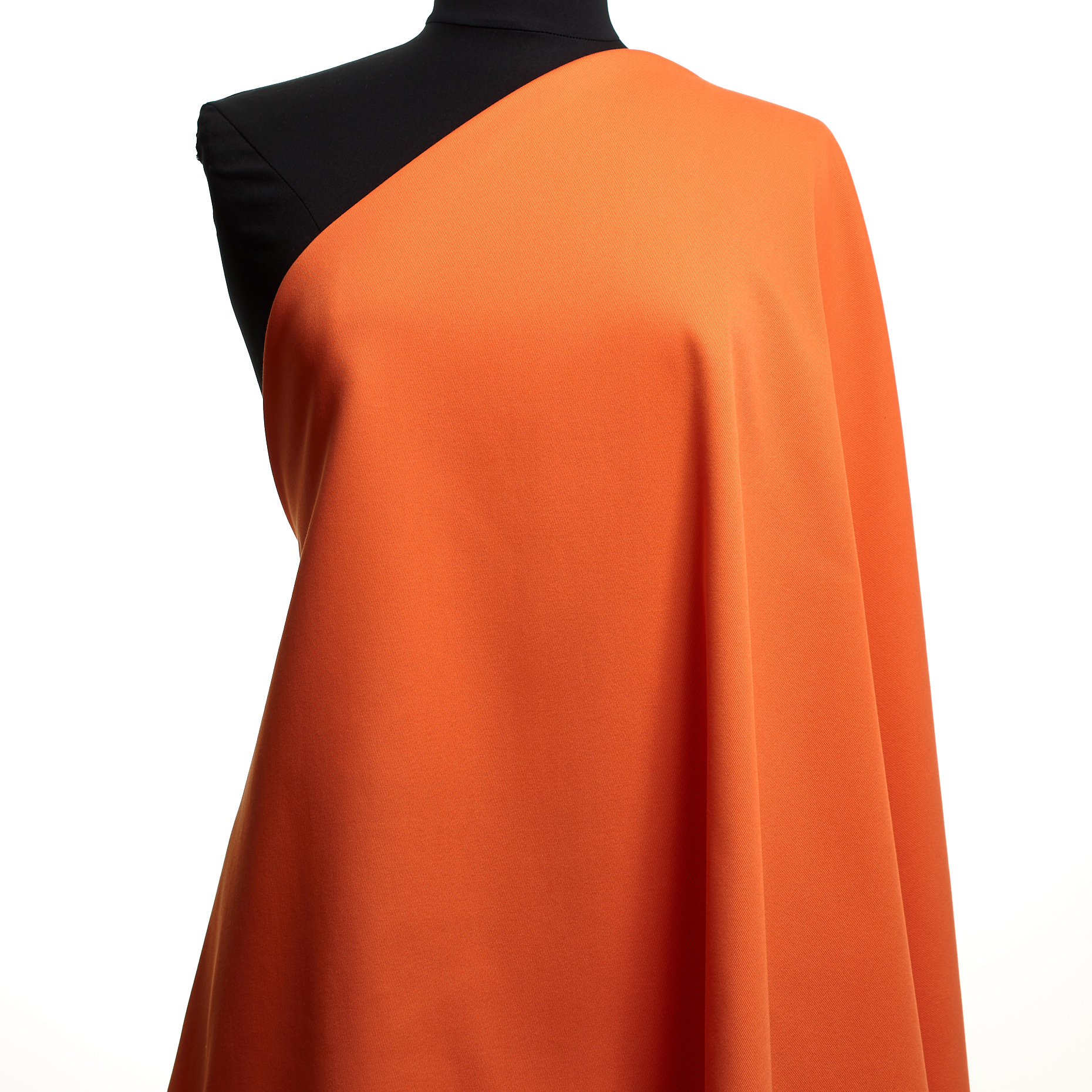 Twill, Cotone, Stretch, Red Orange