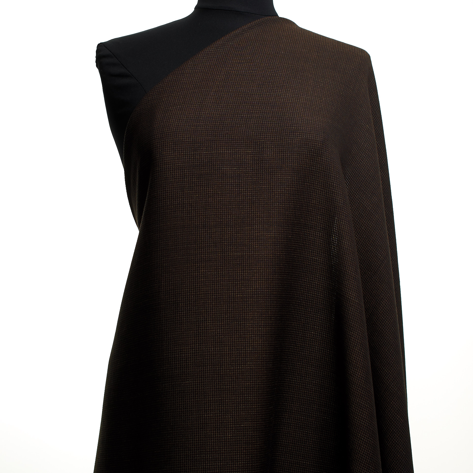 CRÊPE, WOOL LINEN, MELANGE, DARK CHOCOLATE