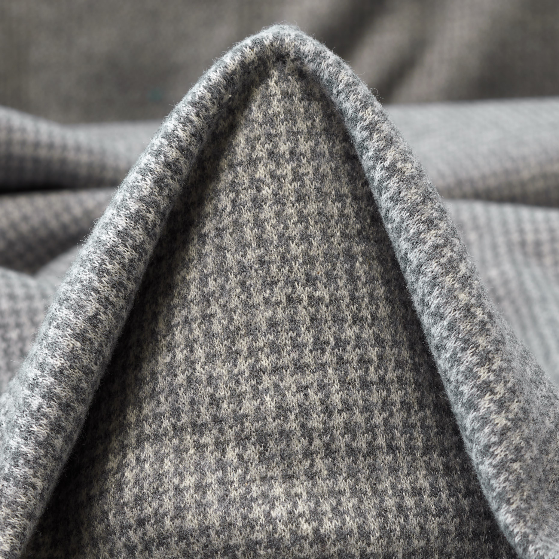 Jersey, Cotton, Houndstooth, Chiseled Stone