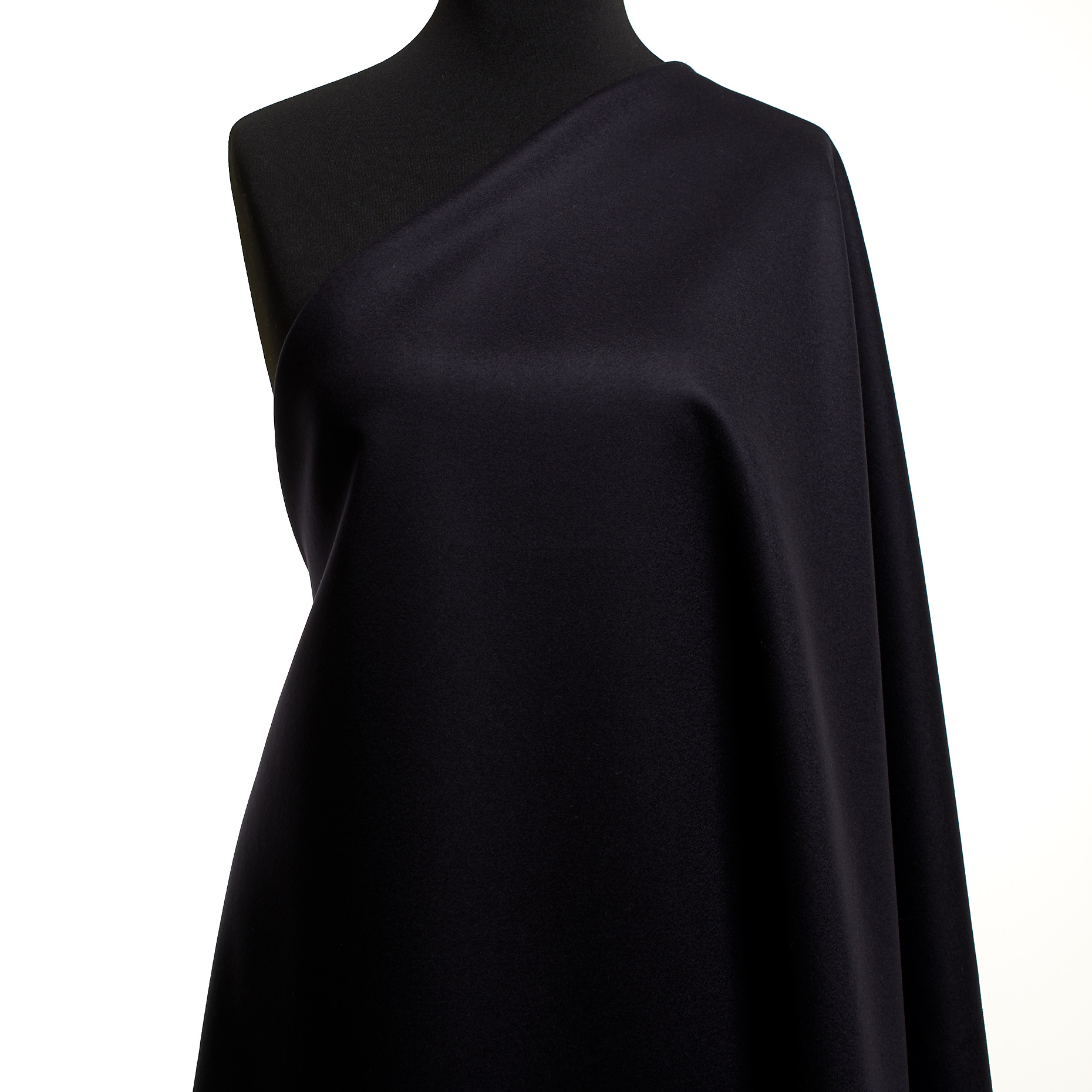 DRAP, VIRGIN WOOL, CASHMERE, JET BLACK