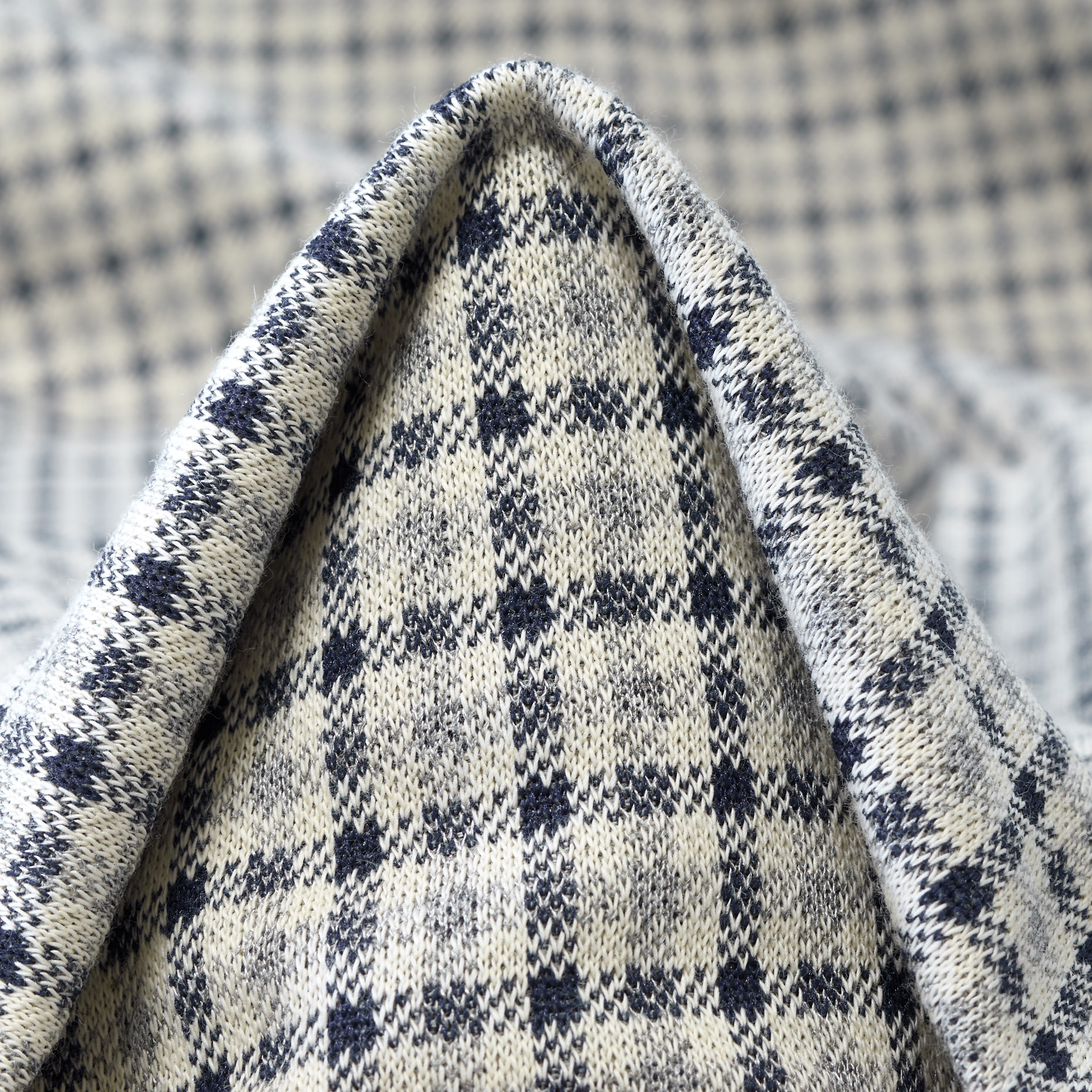 Jersey, Jacquard, Baumwolle, White Onyx&Vulcan
