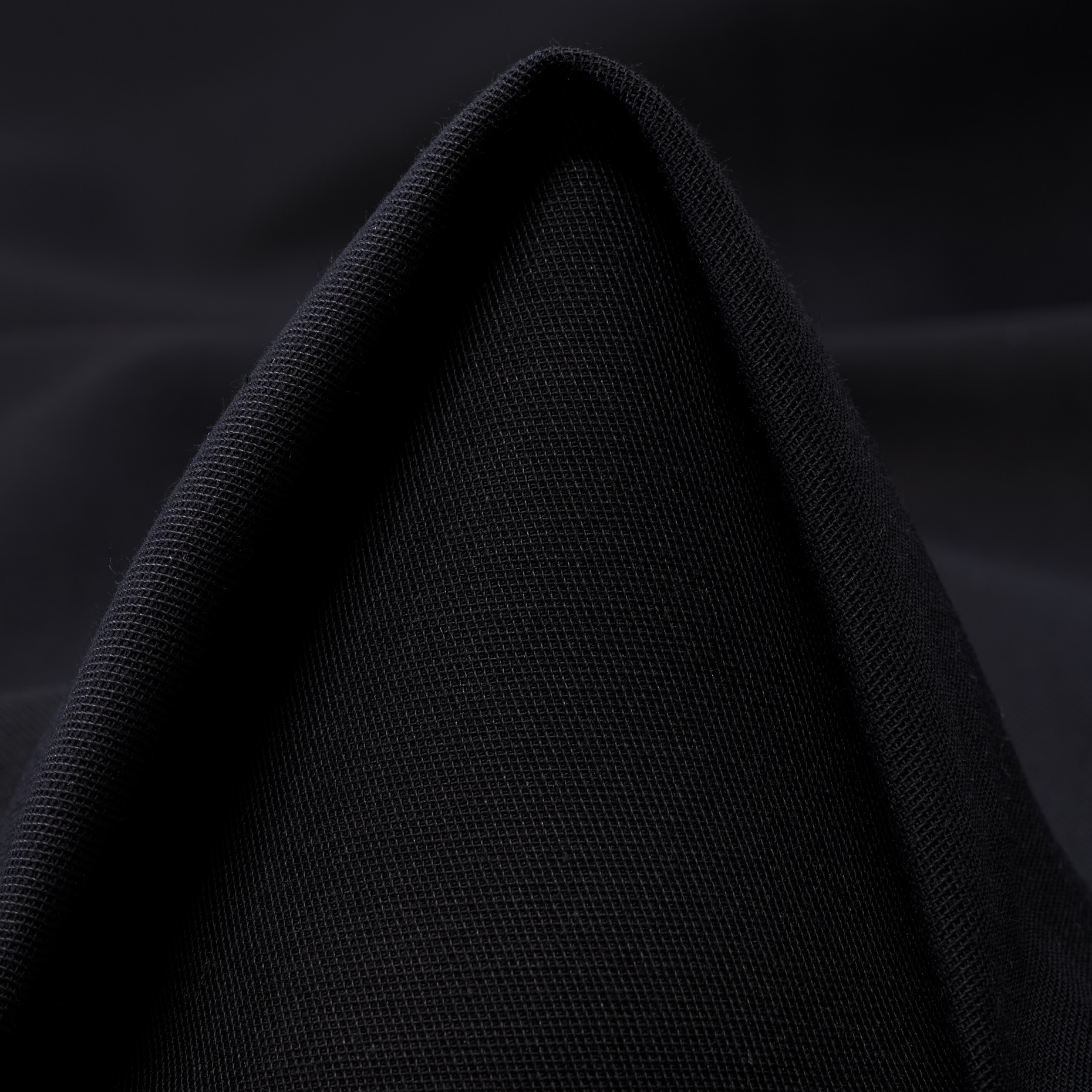 TWILL, COTTON WOOL, RAVEN BLACK