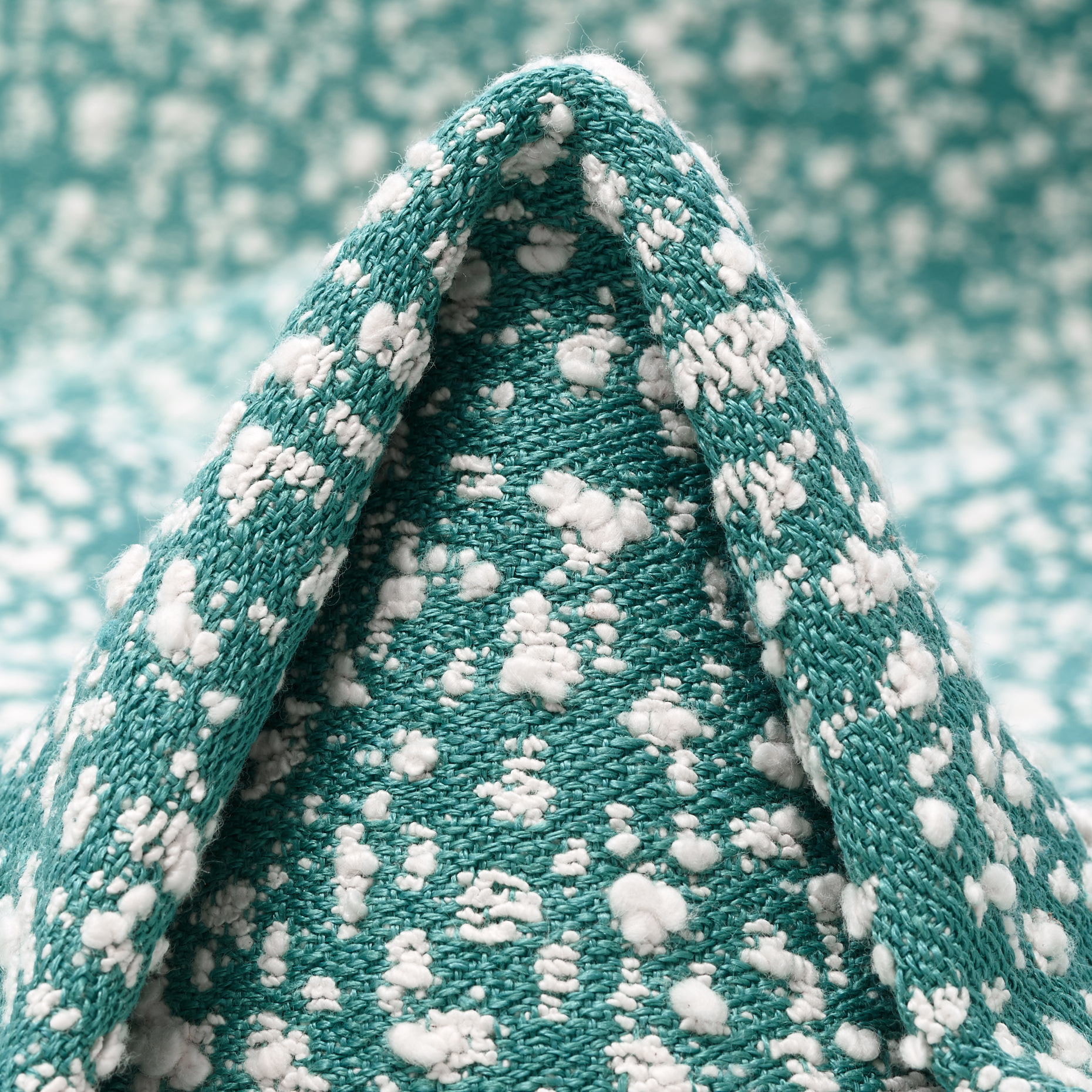 Bouclé, Lino, Cotone, Tropical Green (F000053765)