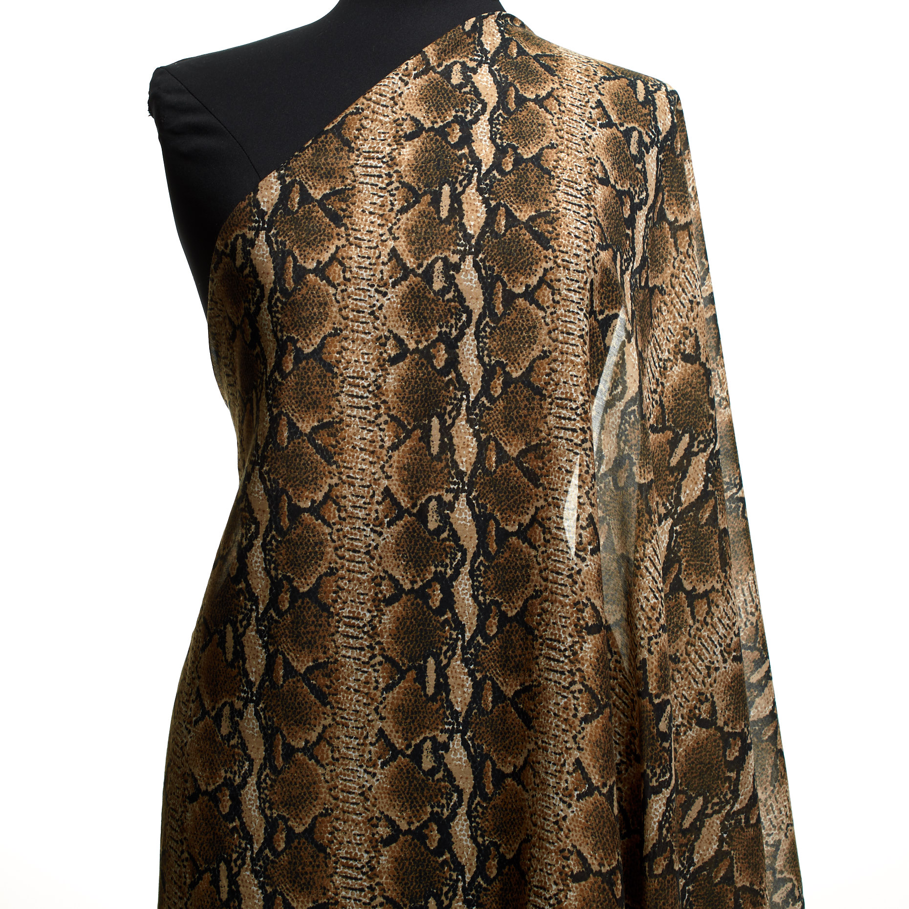 Chiffon, Seta, Animalier, Toffee