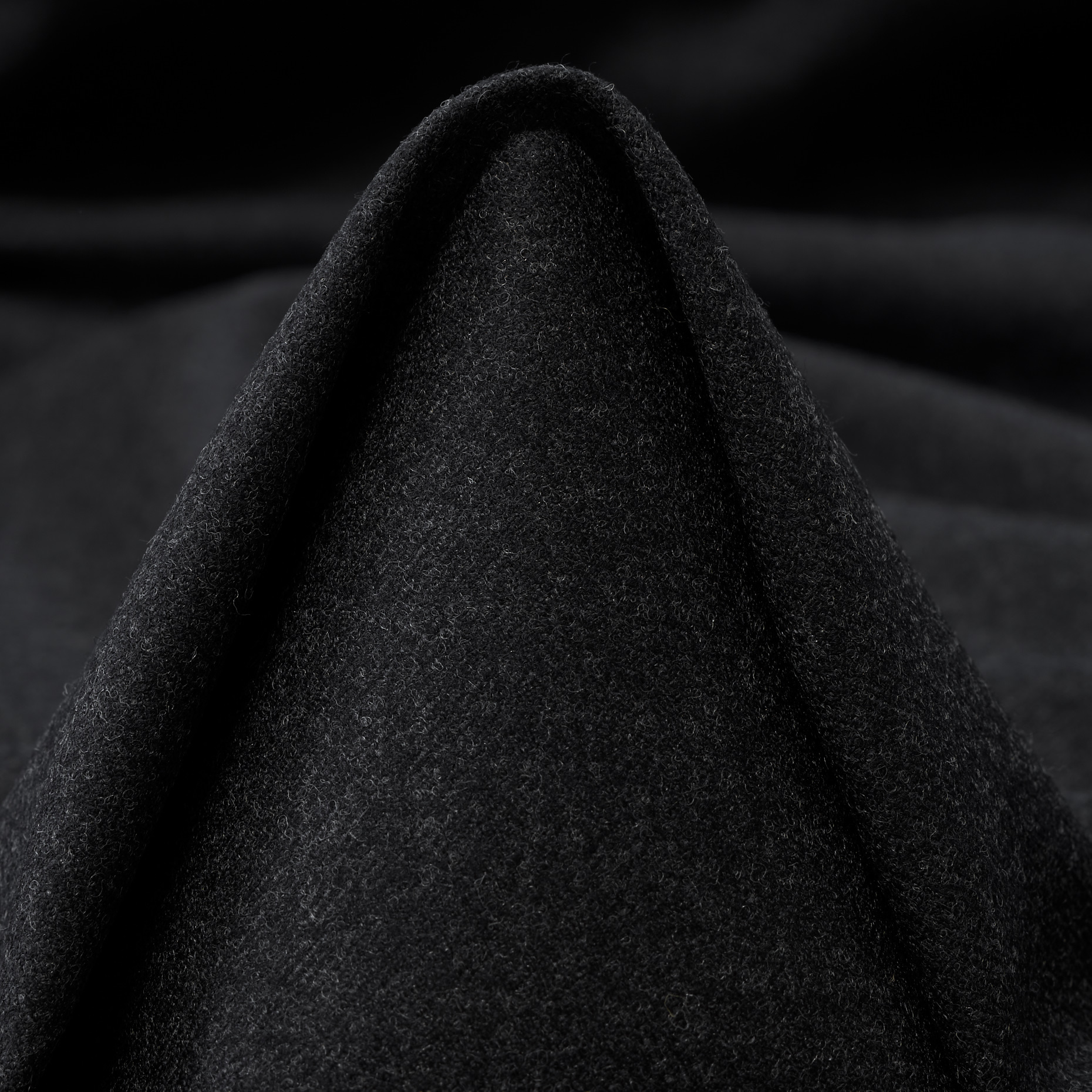 Flanella, Lana Vergine, Stretch, Black Olive