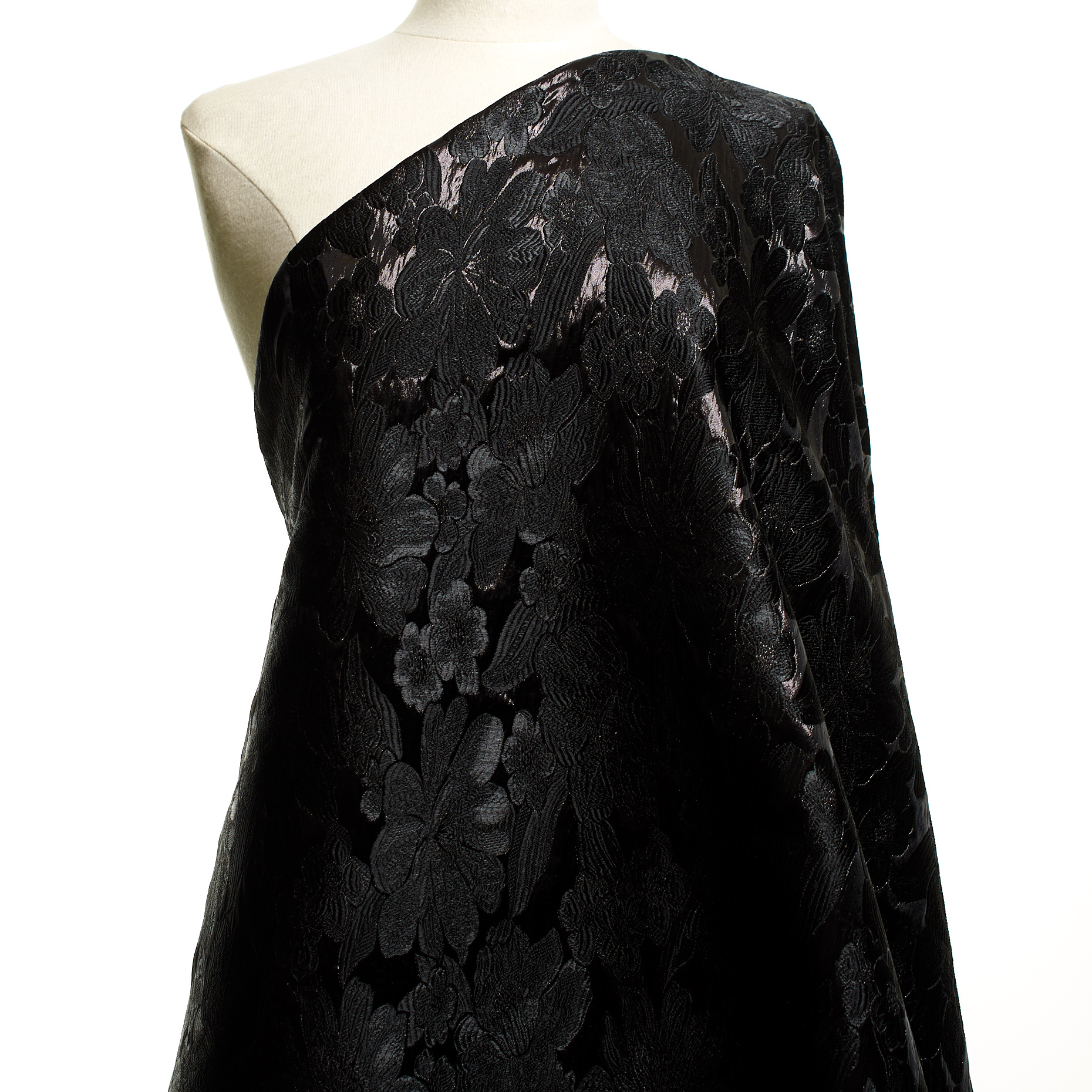 Jacquard, Acetato, Tono su Tono, Jet Black