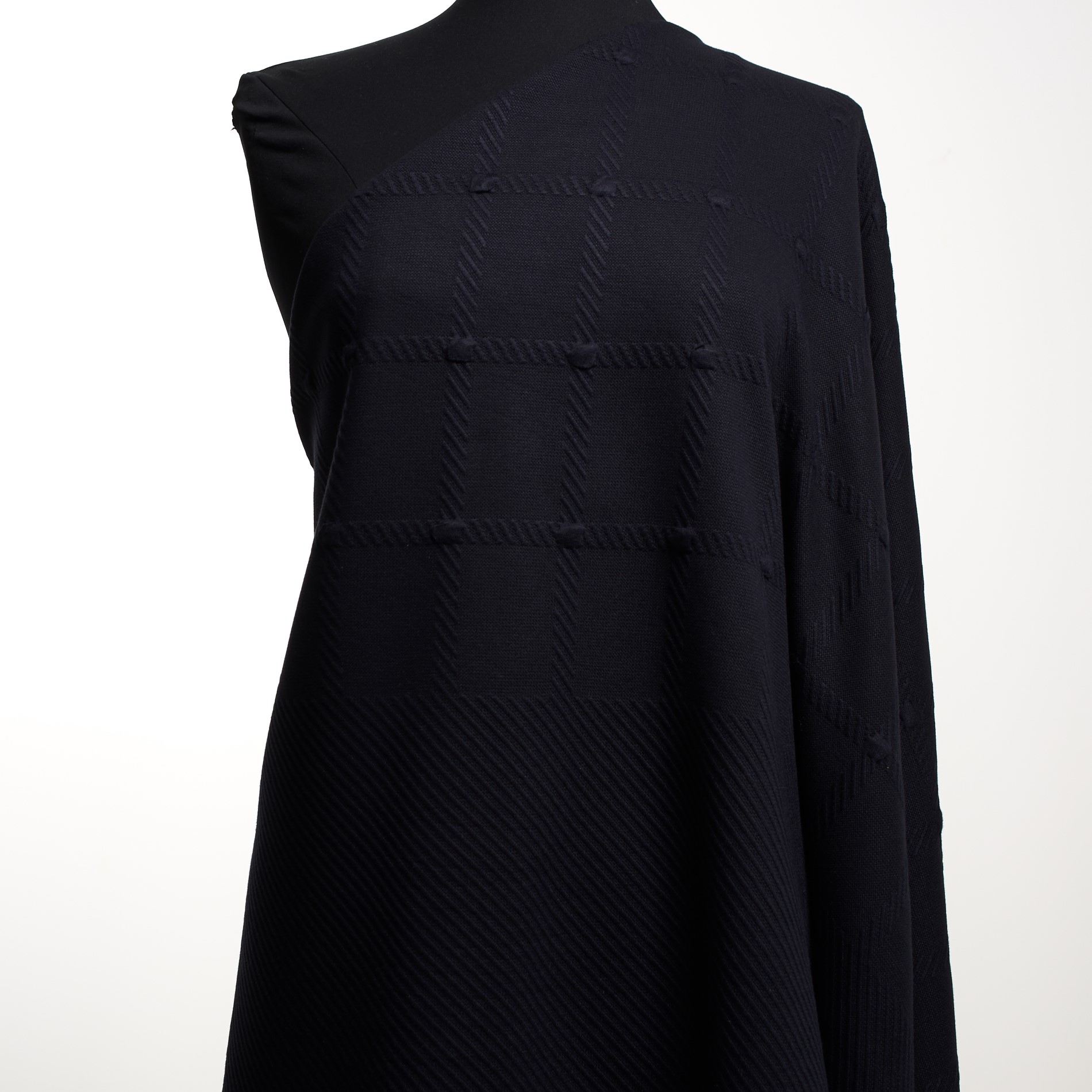 Jersey, Viscose, Check, Polar Night