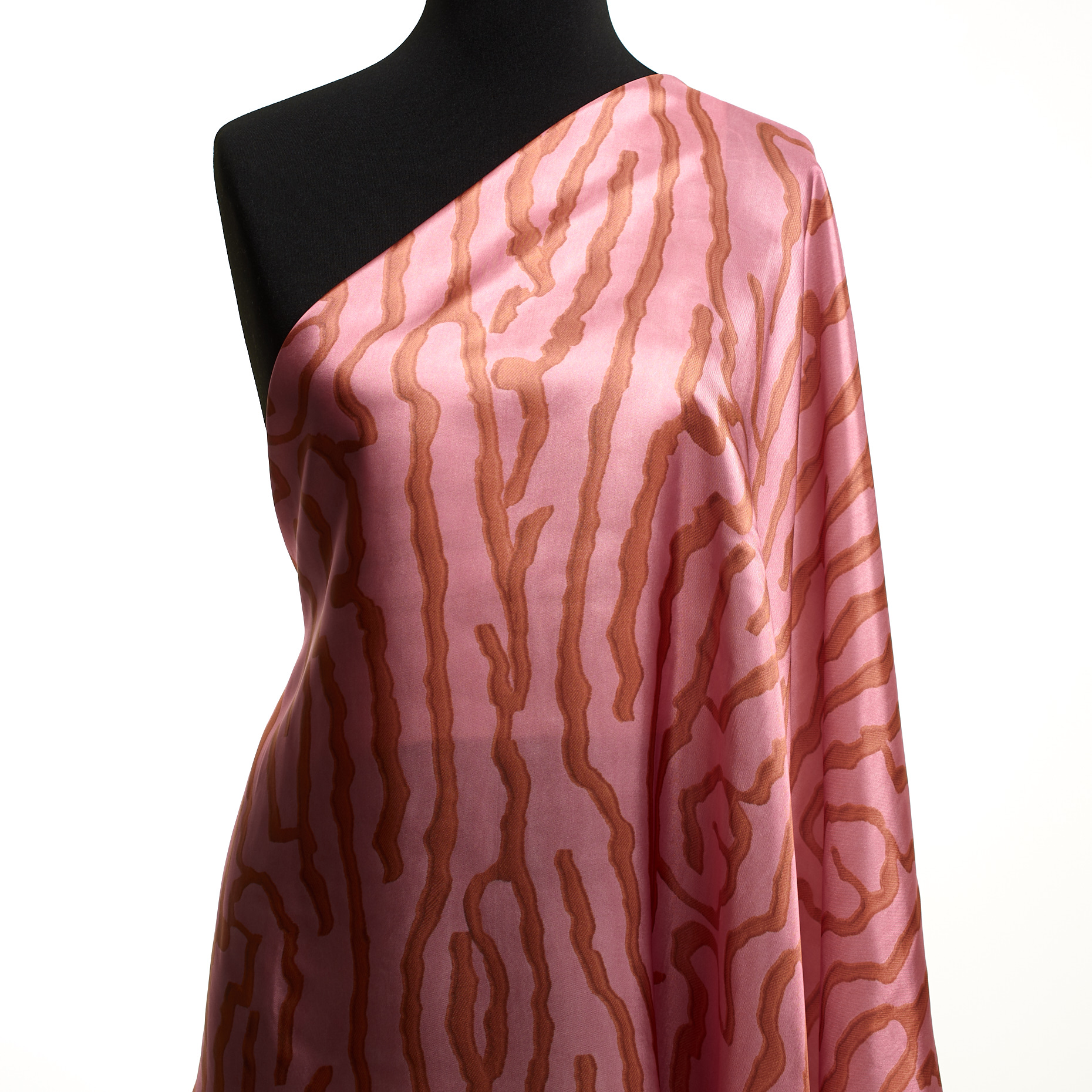Twill, Viscosa, Stampato, Candy Pink&Biscuit