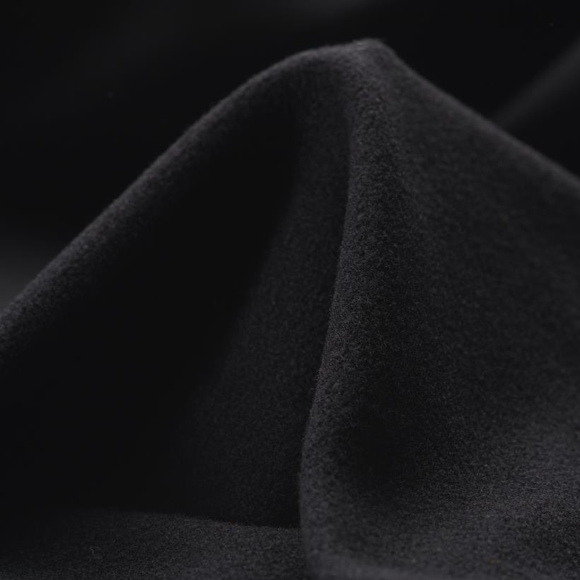 BOUCLÉ, VIRGIN WOOL, ELASTIC, RAVEN BLACK
