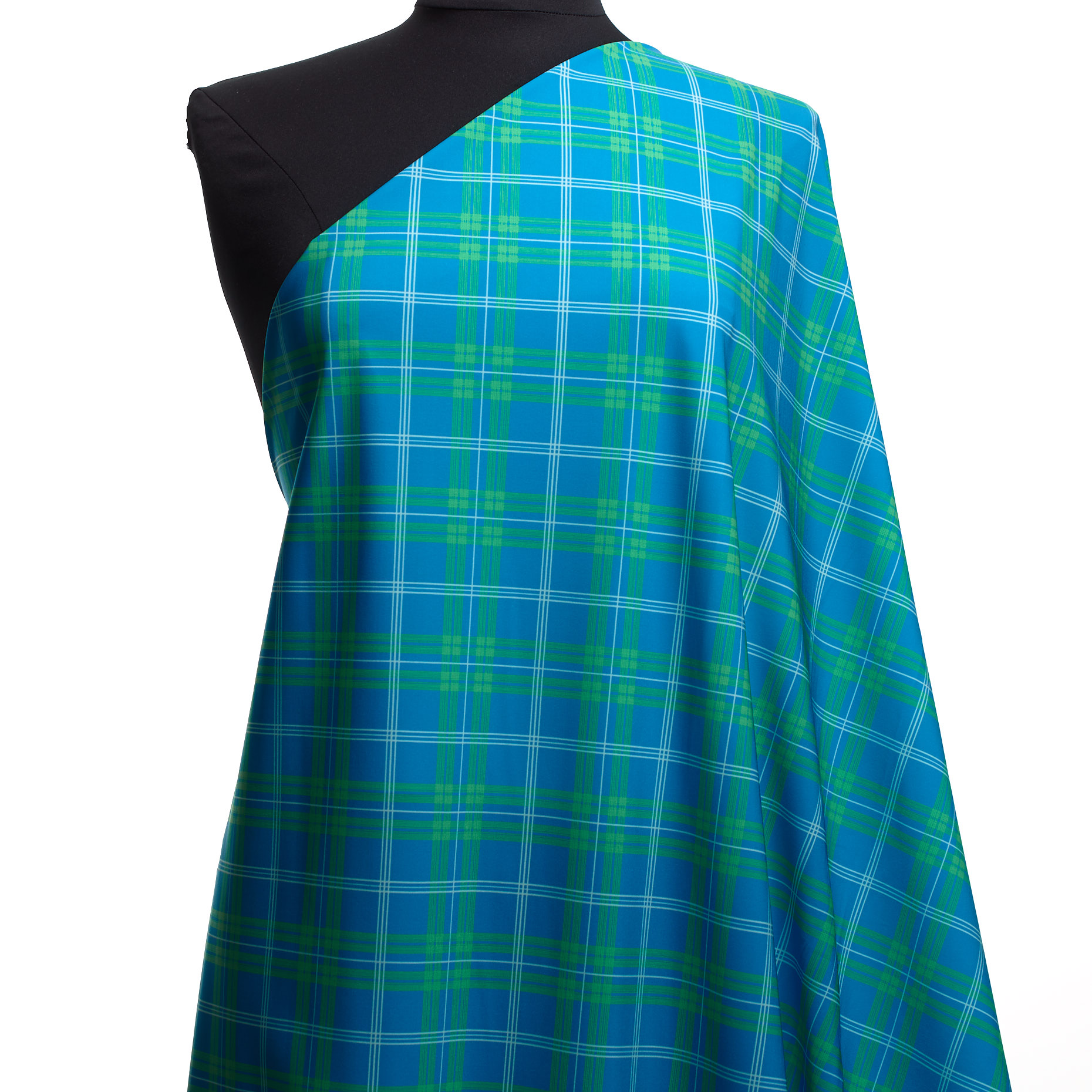 TECHNO JERSEY, PRINTED, HIGH ELASTICITY, VIVID BLUE