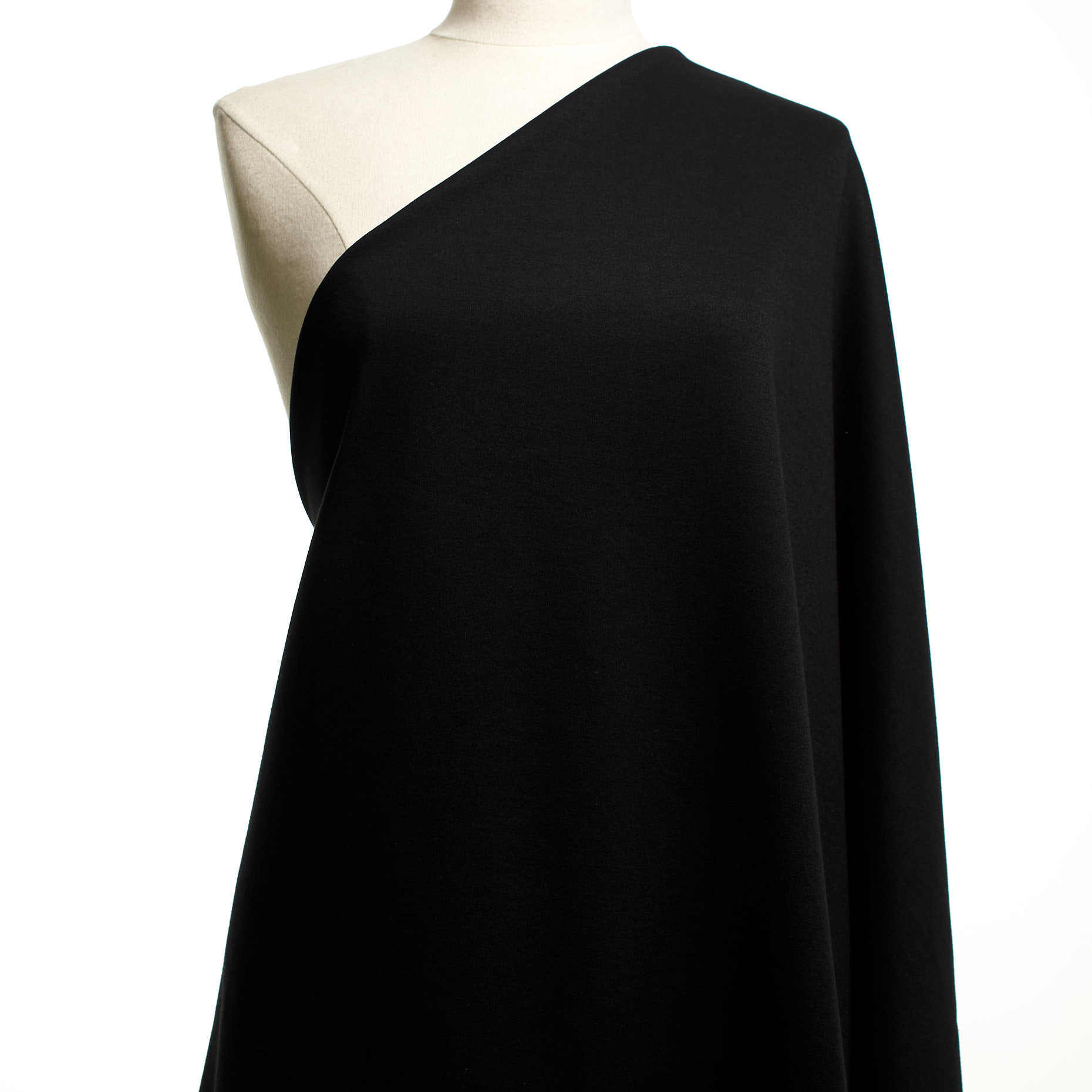 Jersey, Piqué, Baumwolle, Jet Black