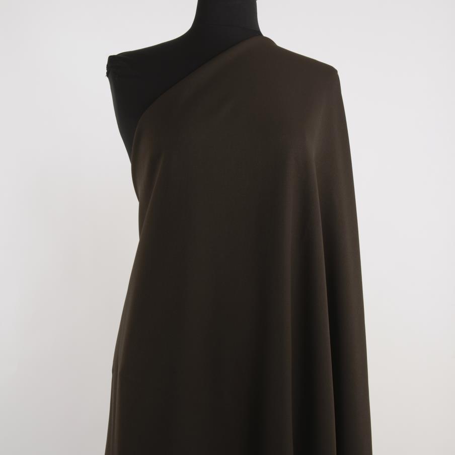 Twill, Viscose Blend, Elastic, Turkish Coffee