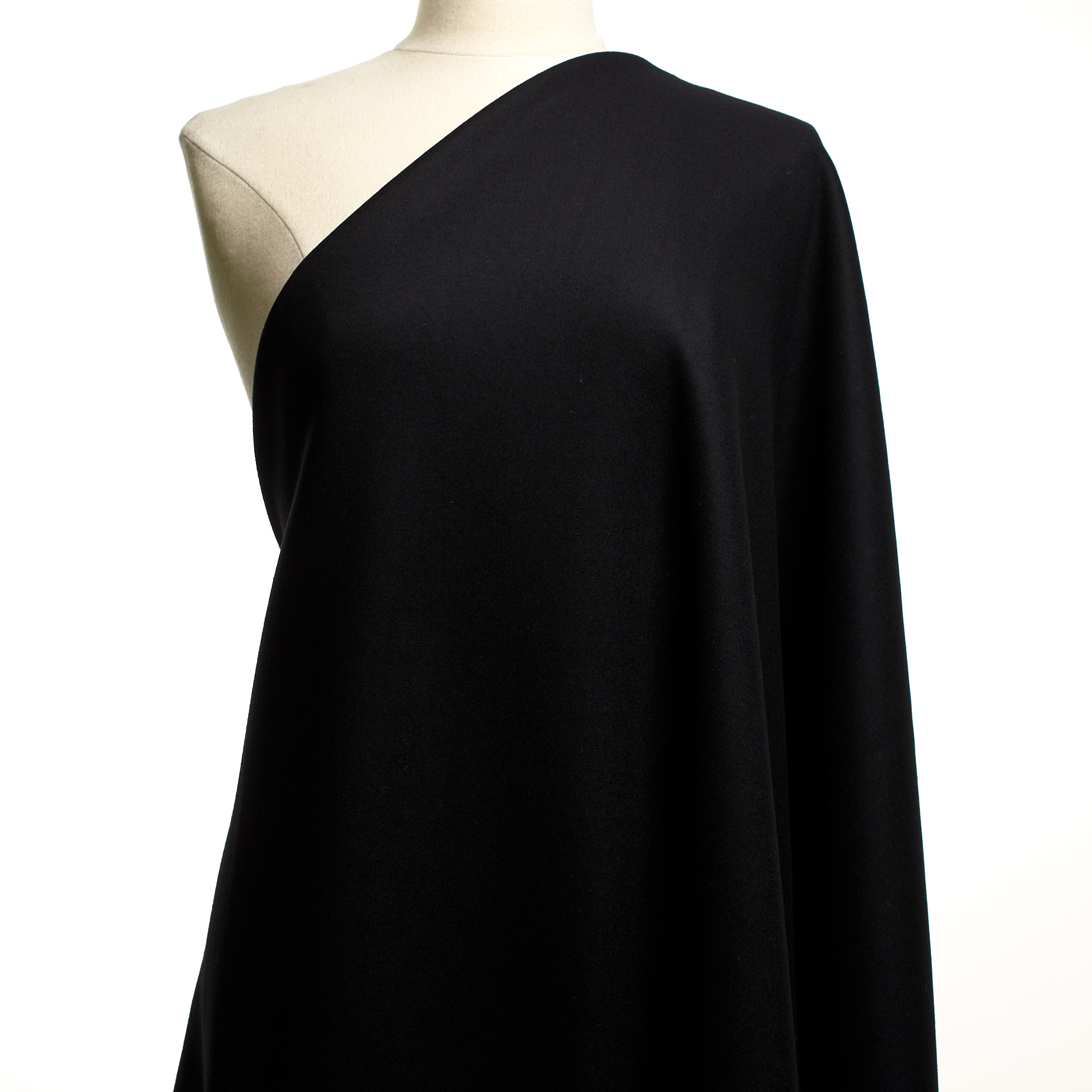 BOILED WOOL, RAVEN BLACK