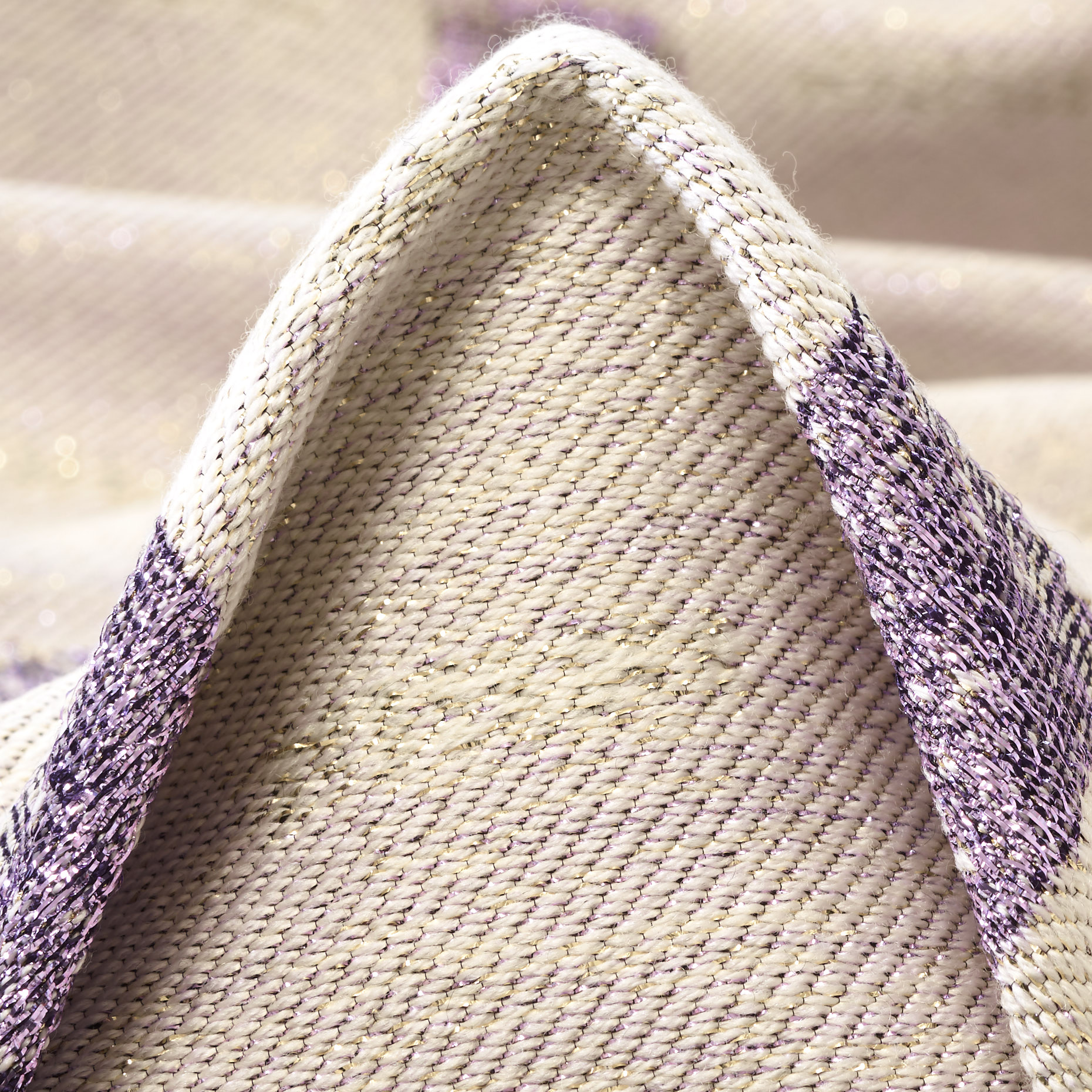 Jacquard, Lana Seta, Lurex, Crocus Violet&Ivory (F000033252)