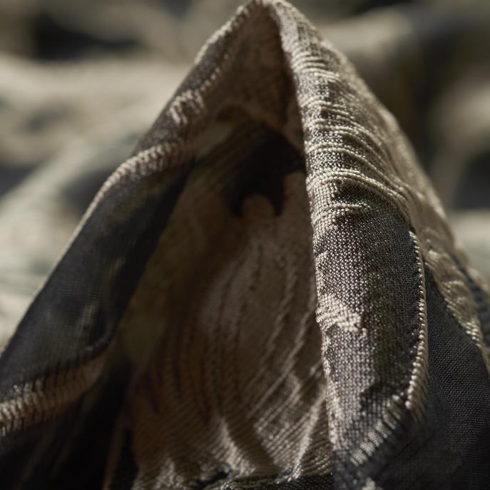 JACQUARD, SILK, ORGANZA, TAUPE&ANTHRACITE