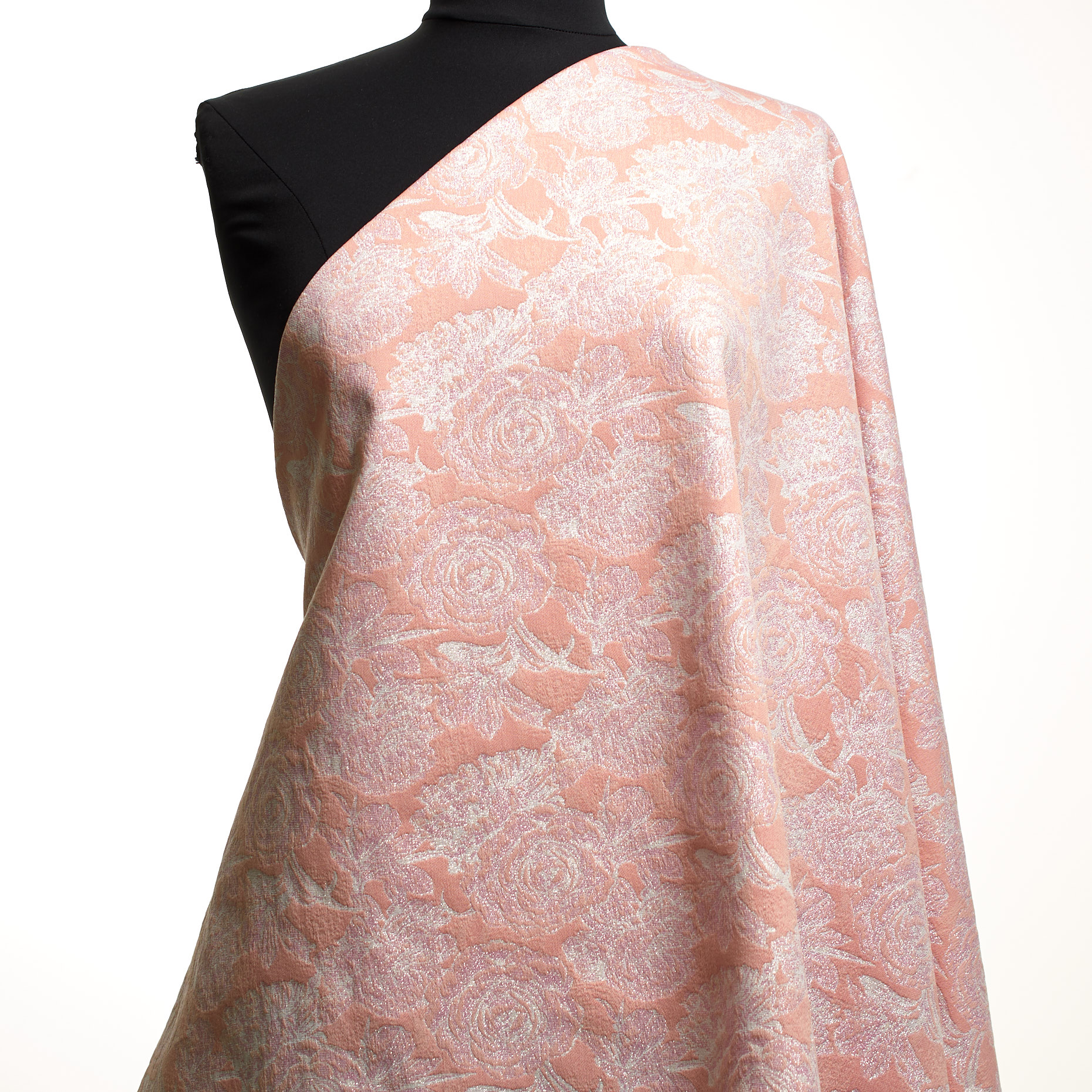 Jacquard, Cotton, Lurex, Pale Blush&Silver