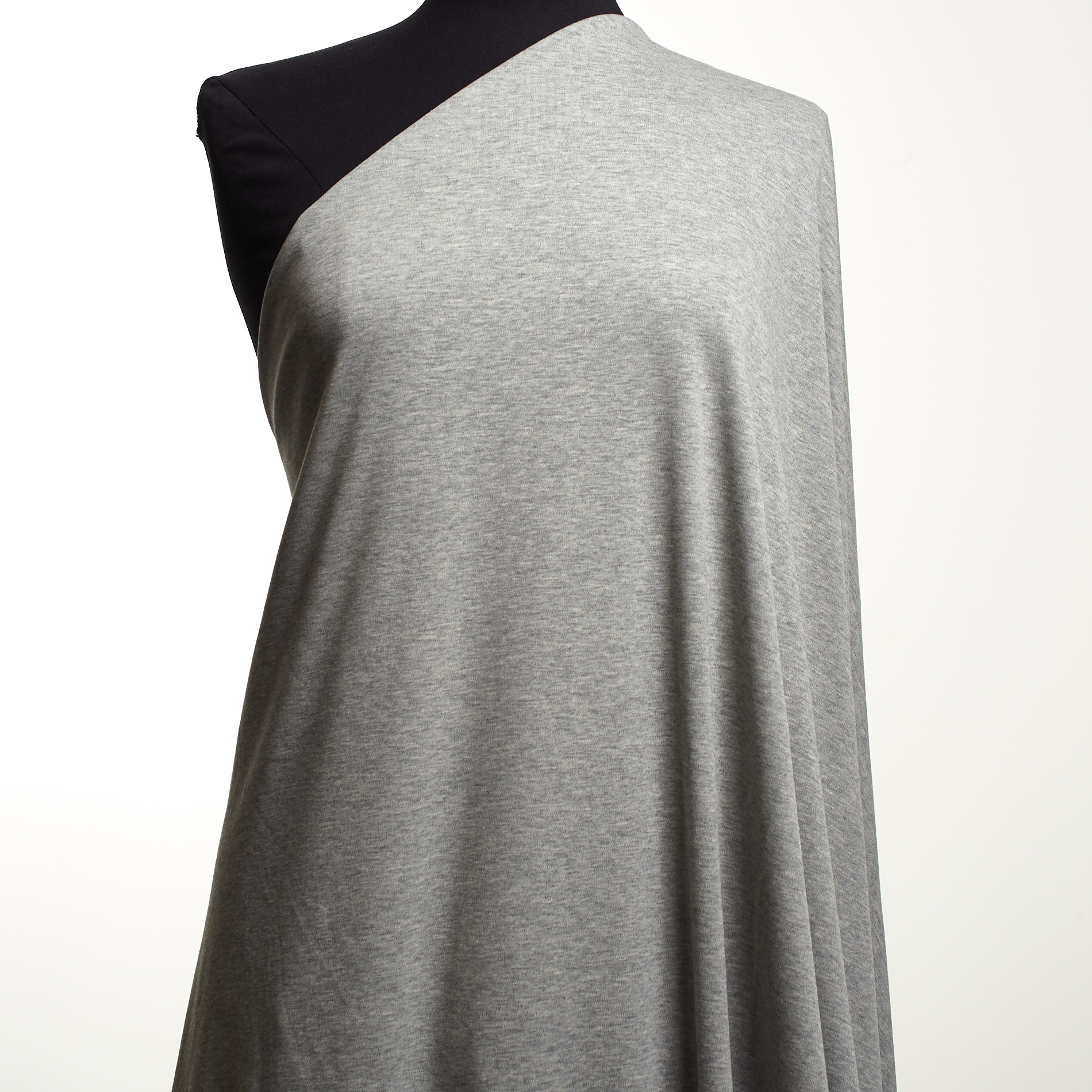 SINGLE JERSEY, VISCOSE, MELANGE, SILVER